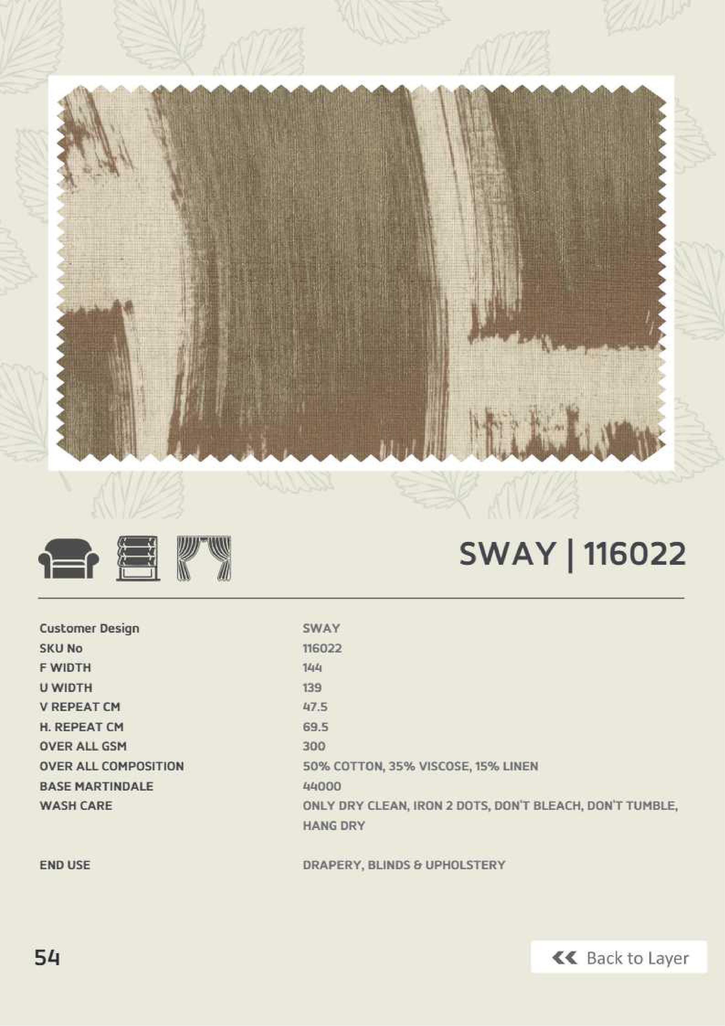 Sway 116022 Linen Fabric – Elegant Flowing Texture