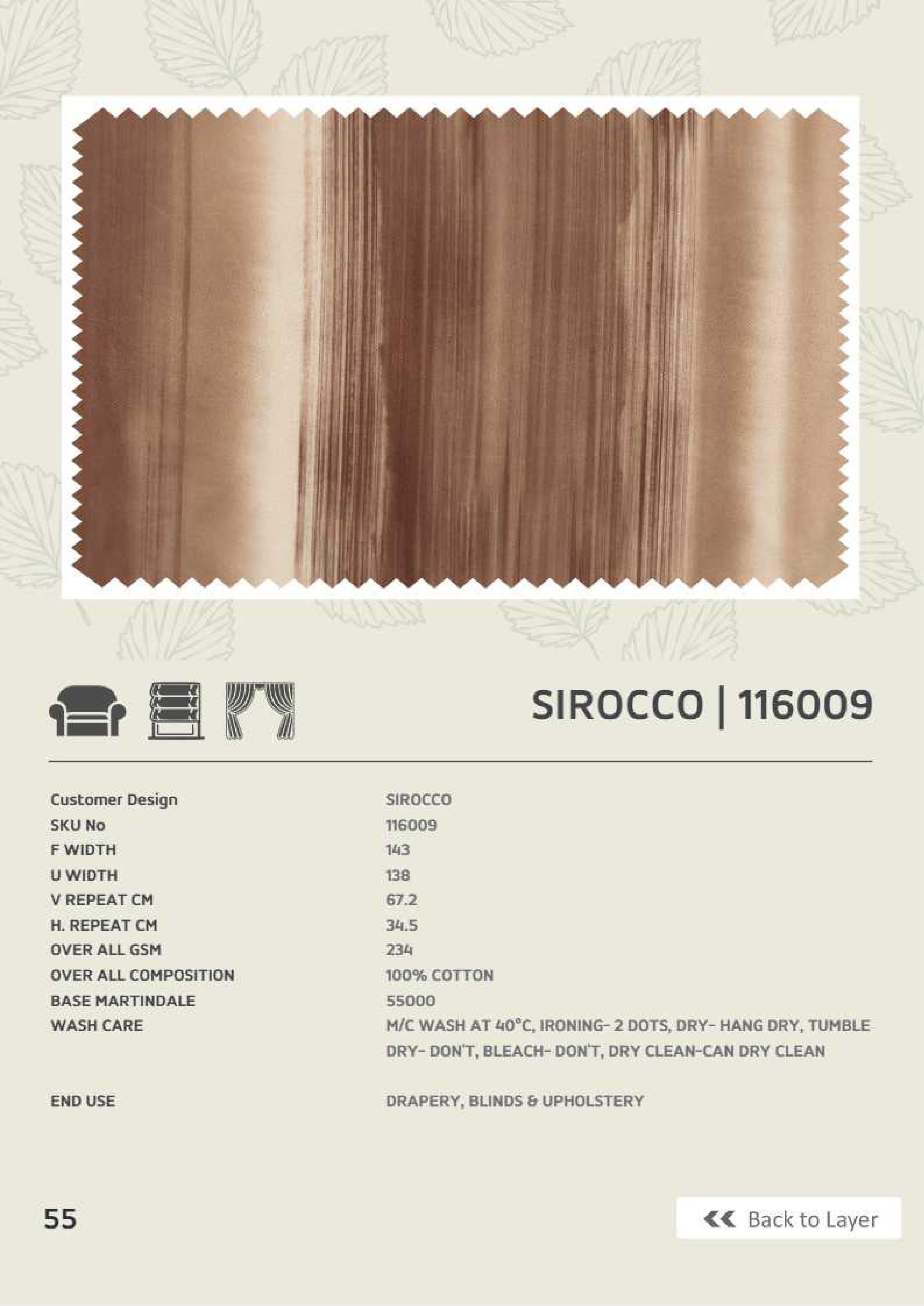 Sirocco 116009 Linen Fabric - Premium Natural Texture