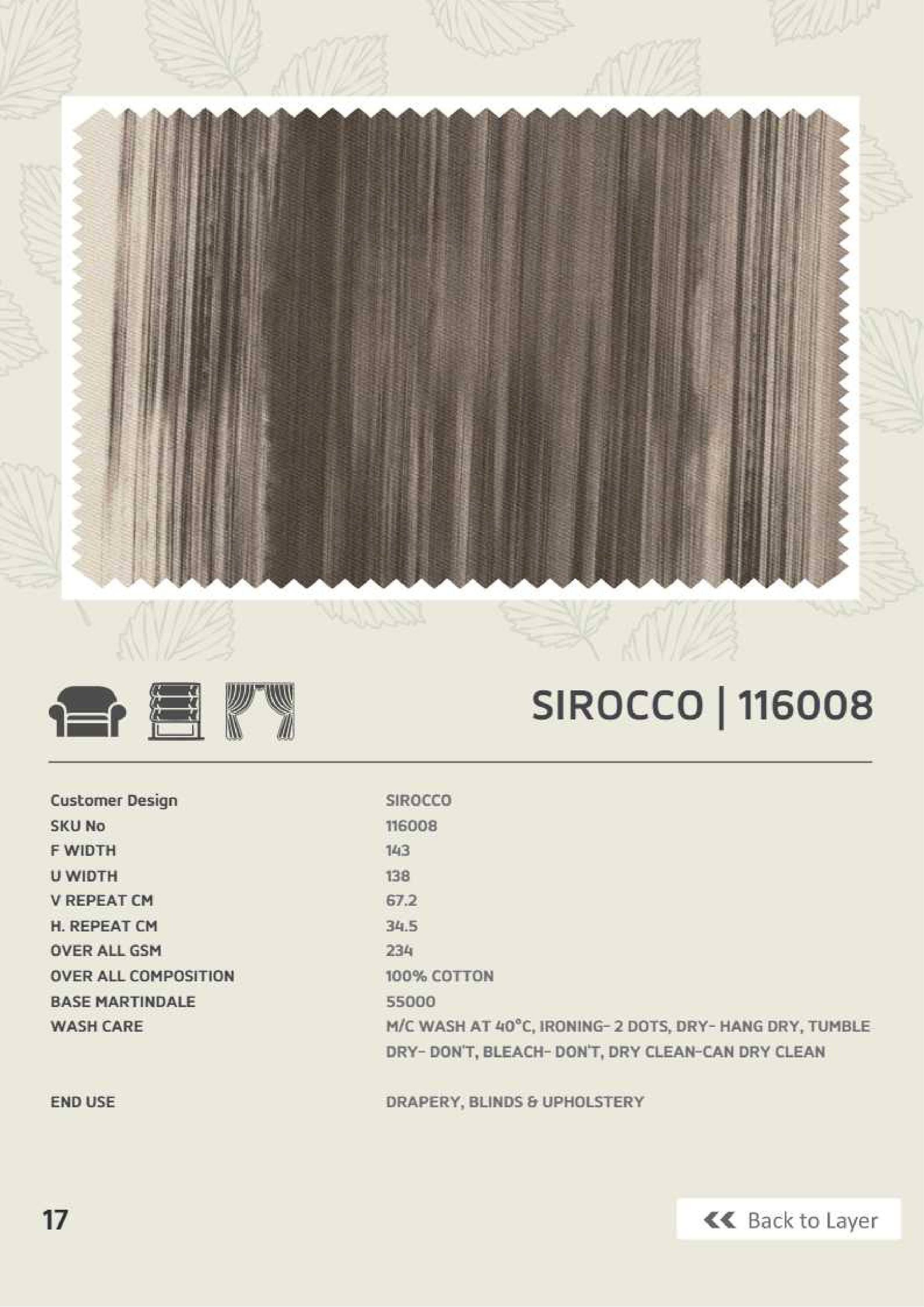 Premium Sirocco 116008 Linen Fabric - Elegant & Durable