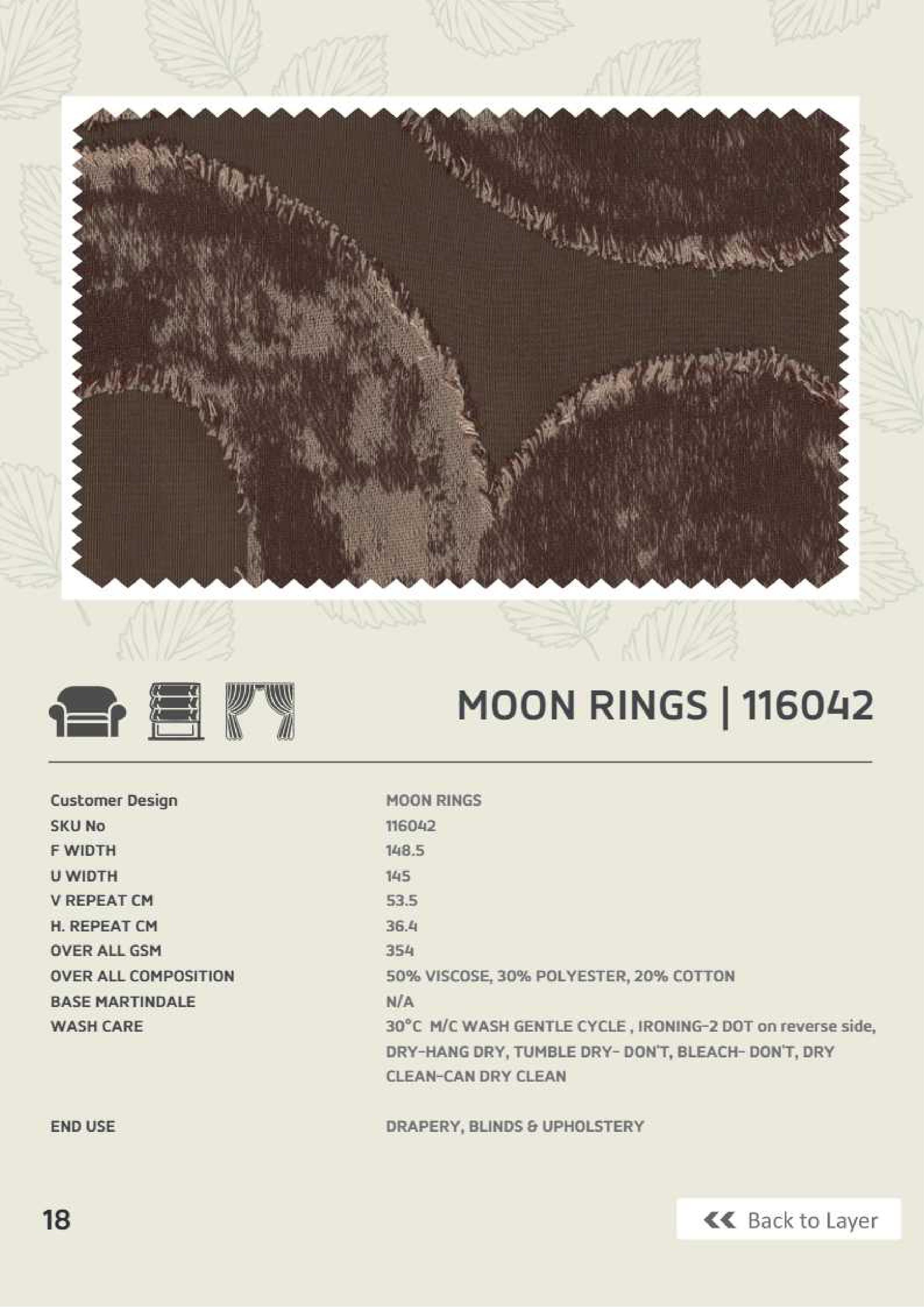 Moon Rings 116042 Premium Linen Fabric - Elegant & Durable