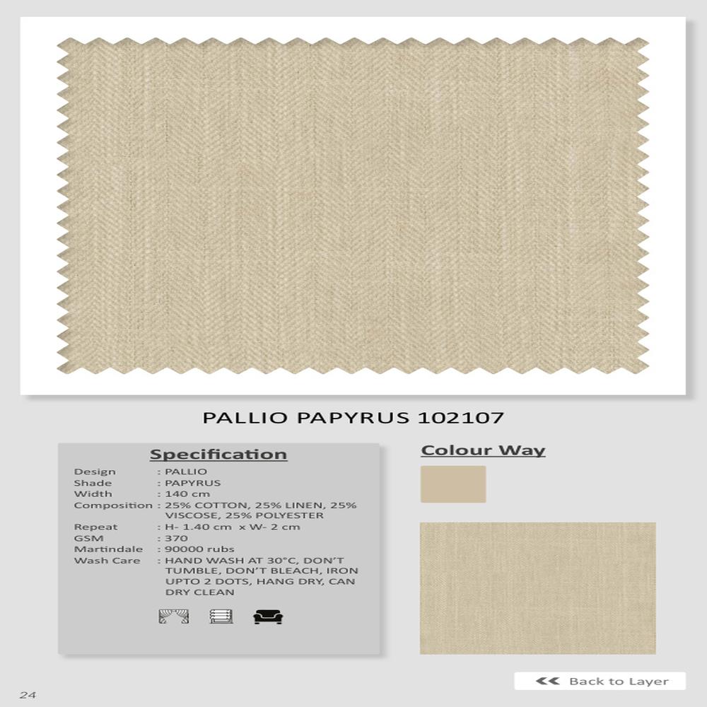 PALLIO PAPYRUS 102107 | Plain Fabric for Elegant Décor