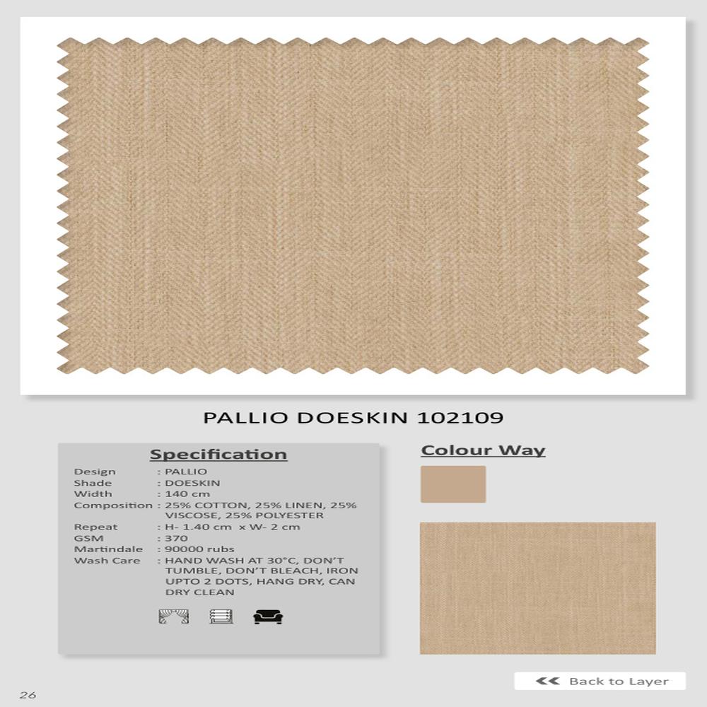 PALLIO DOESKIN 102109 Plain Fabric - Premium Quality Textile
