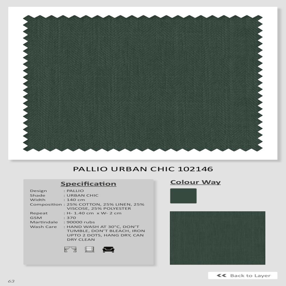 Pallio Urban Chic 102146 Plain Fabric - Modern Elegance