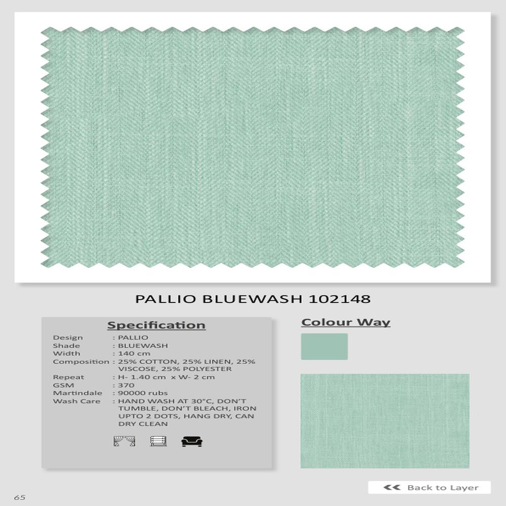 PALLIO BLUEWASH 102148 Plain Fabric
