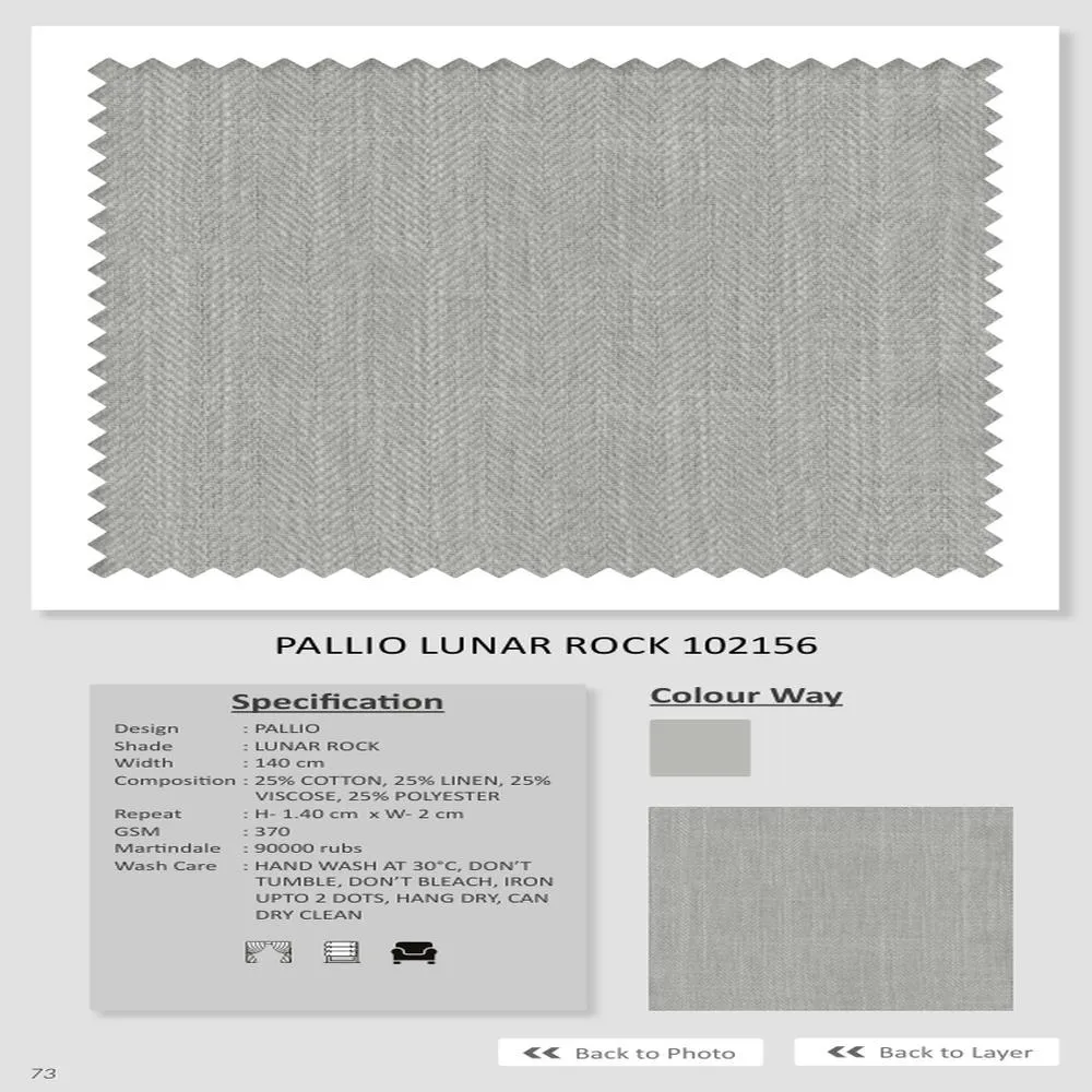 Pallio Lunar Rock 102156 Plain Fabric