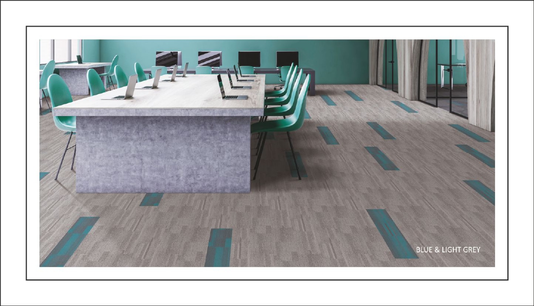 Blue & Light Grey Excel Cloud Excel Import Carpet Tile