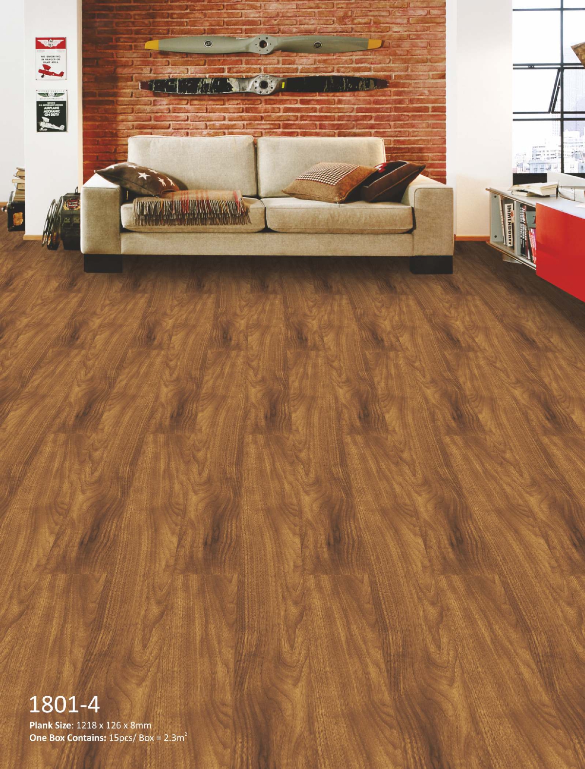 Excel Walnut 1801-4 Laminate Wooden Flooring – Durable & Stylish