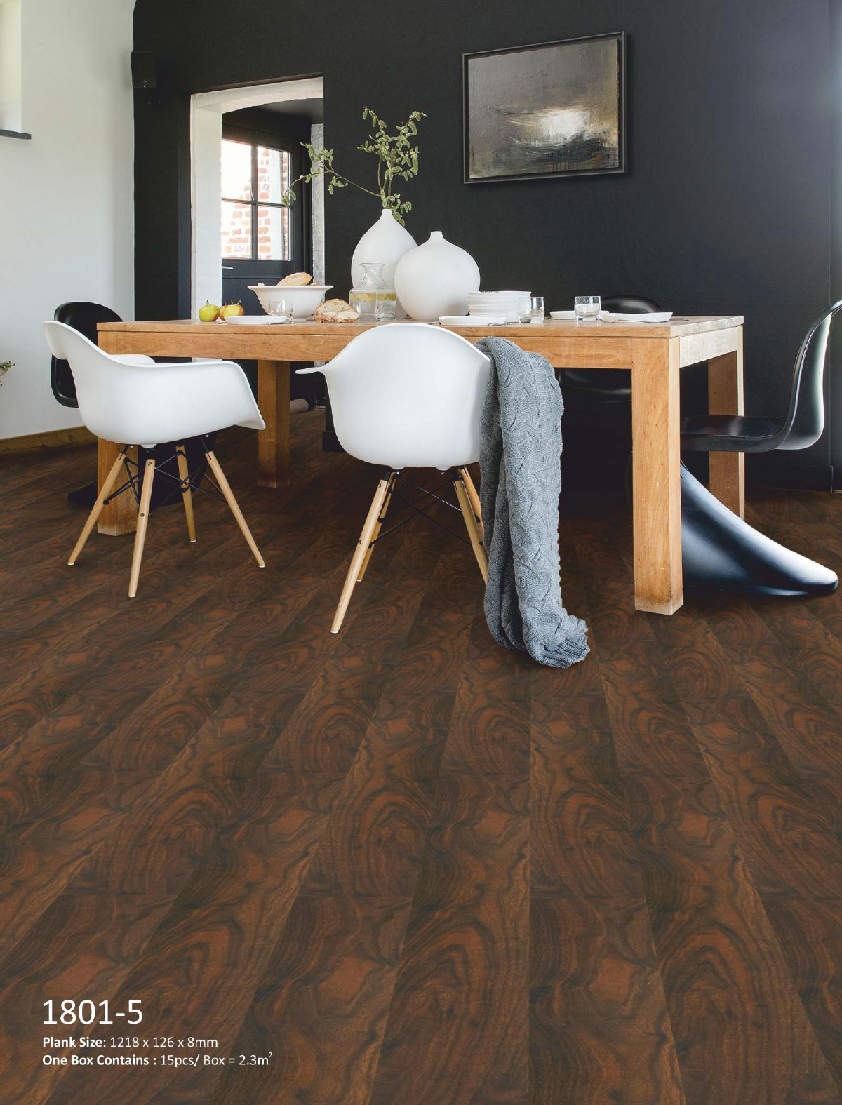 Excel Walnut 1801-5 Laminate Wooden Flooring – Durable & Stylish