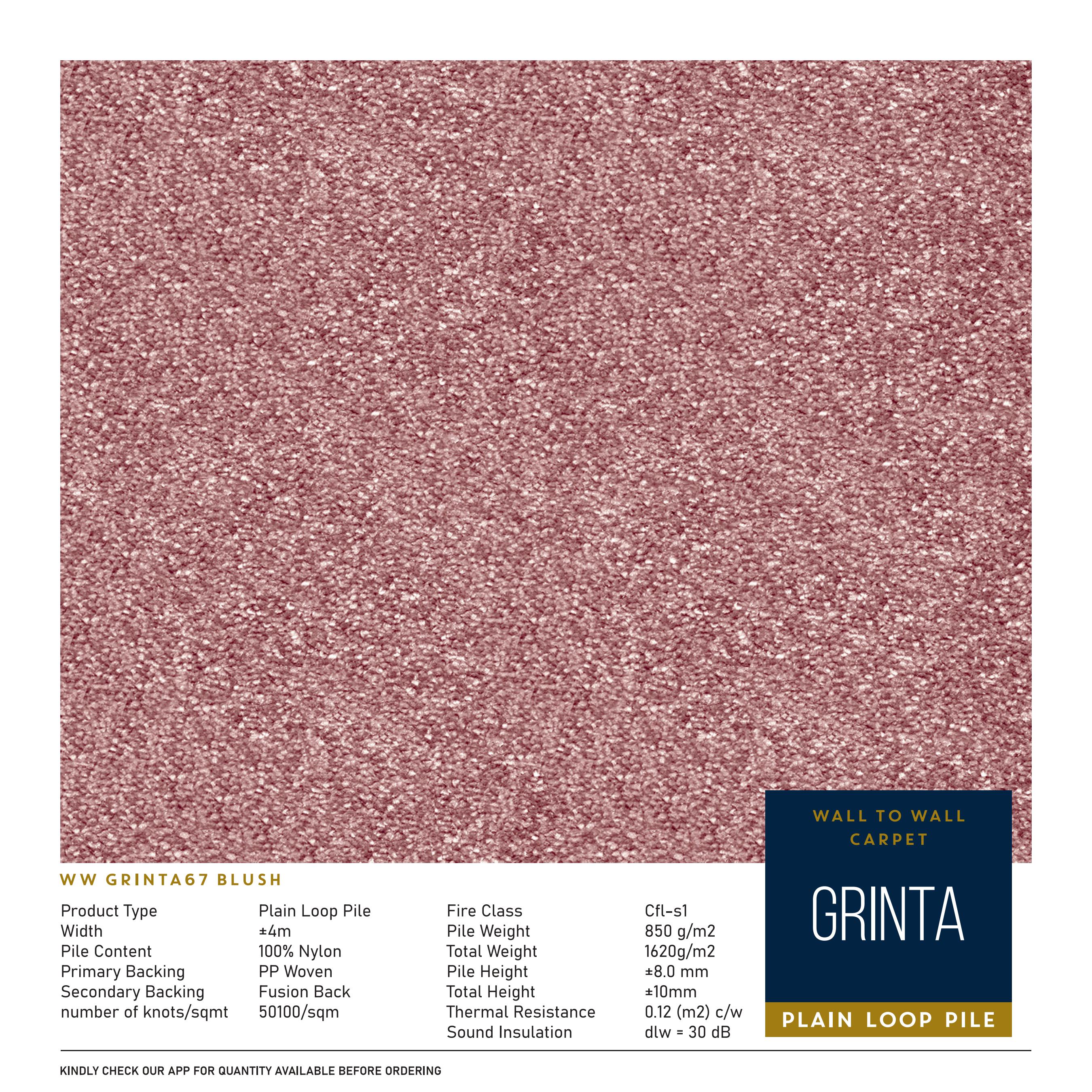 WW Grinta 67 Blush Carpet Tile – Stylish & Durable