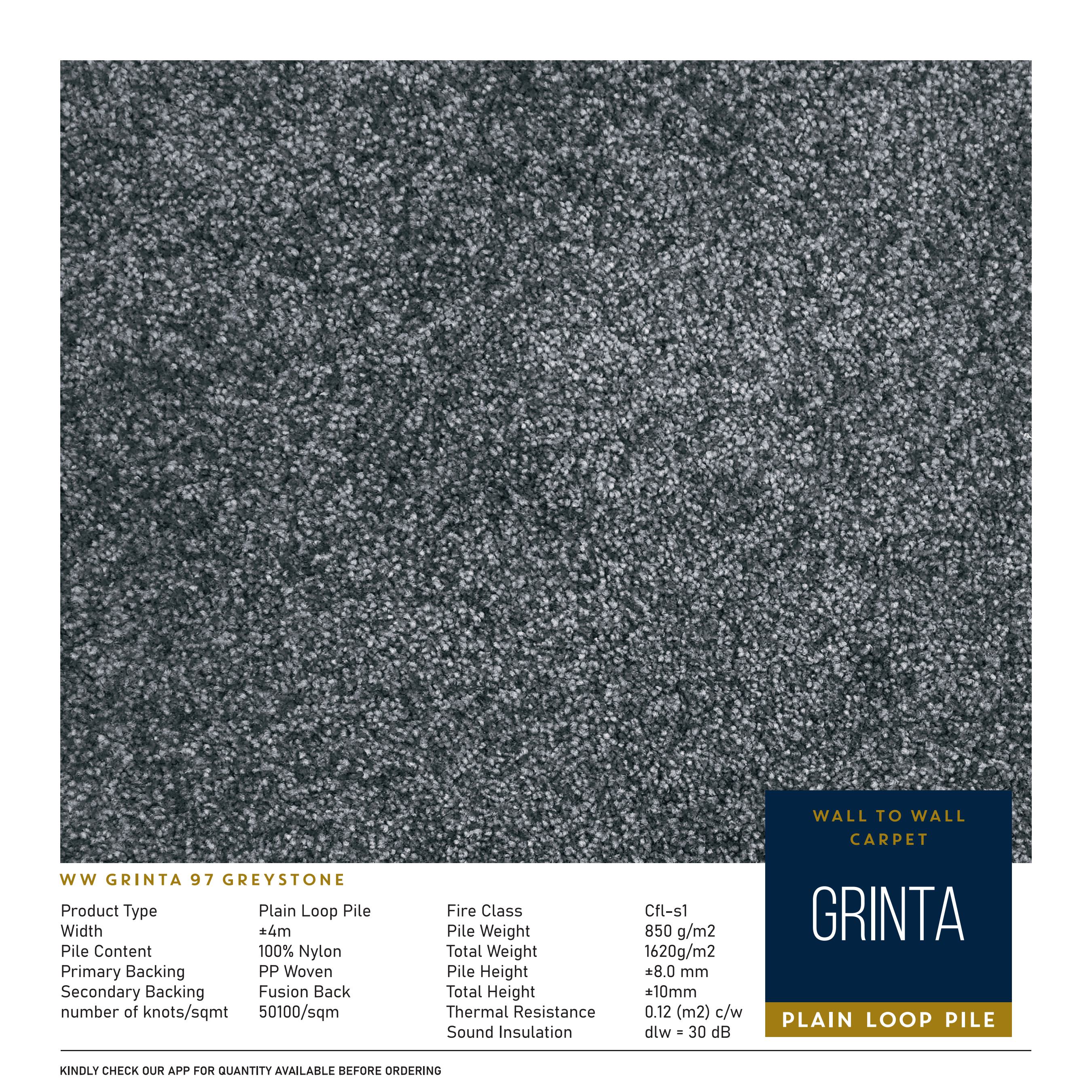 WW Grinta 97 Greystone Carpet Tile – Stylish & Durable