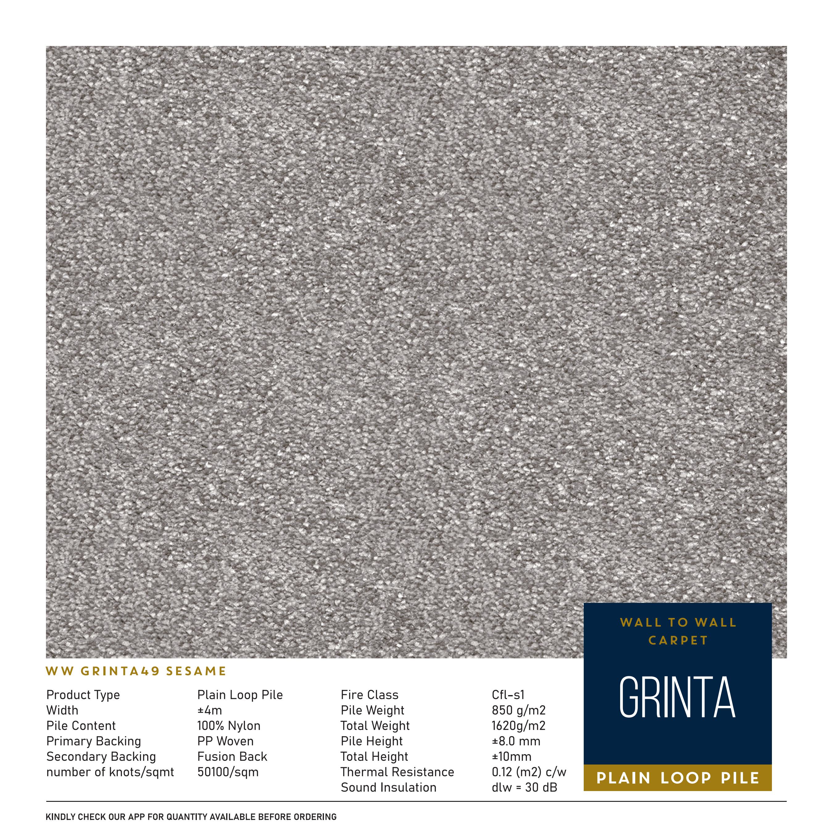 WW Grinta 49 Sesame Carpet Tile – Stylish & Durable