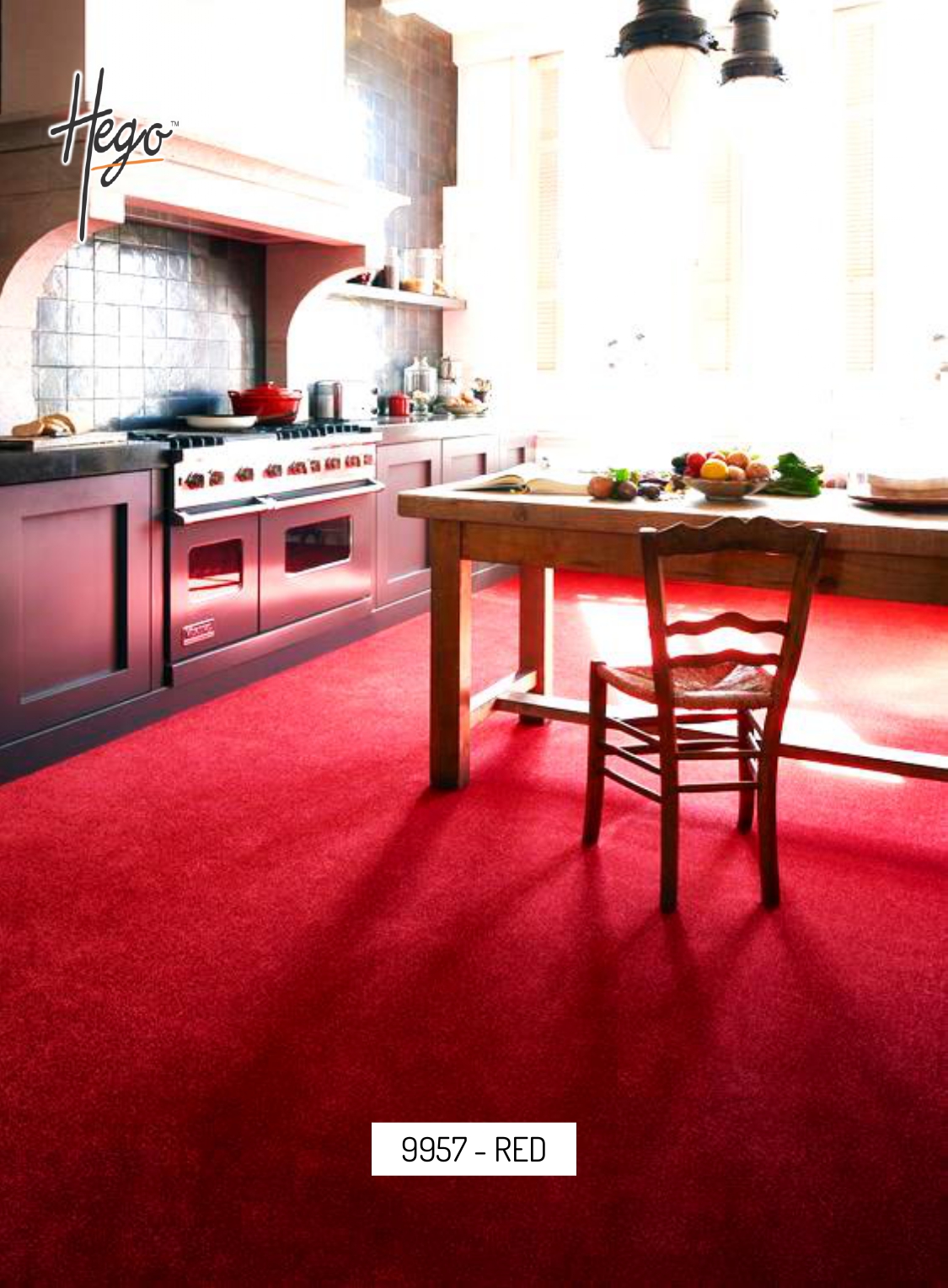 99557- RED  Hego Shine Carpet Roll - Durable and Stylish Flooring