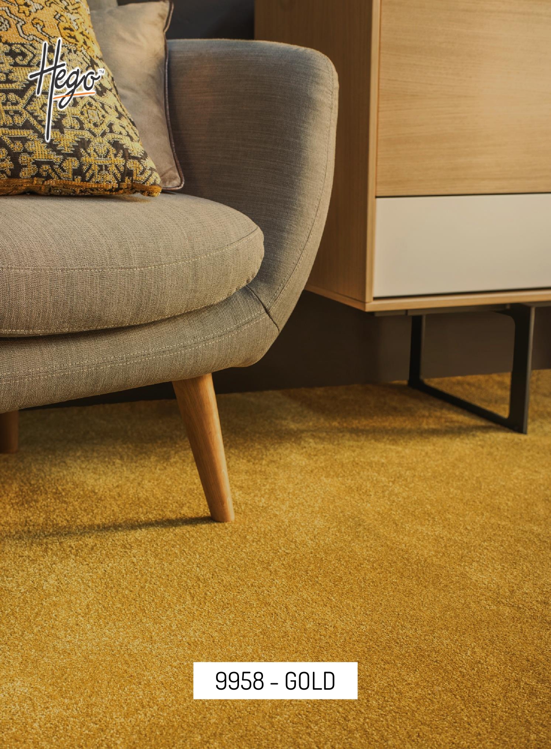 99558- GOLD  Hego Shine Carpet Roll - Durable and Stylish Flooring