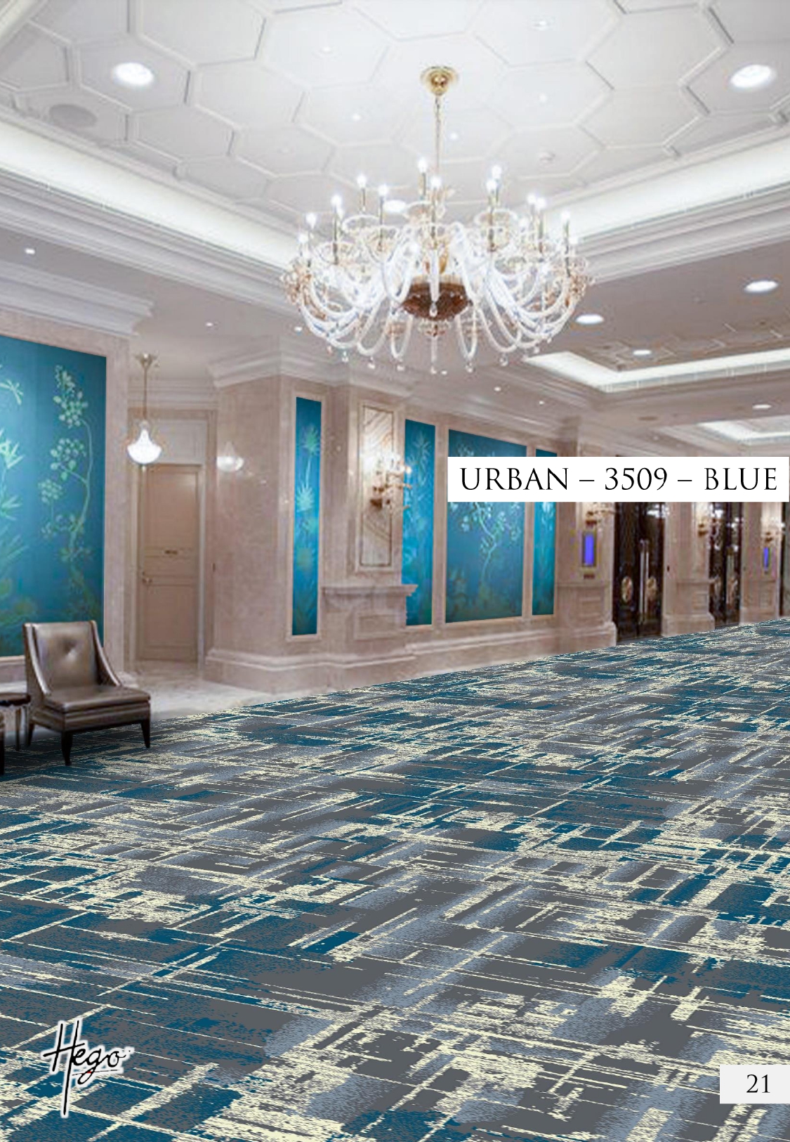 Urban 3509 Blue Hego Wilton Carpet Roll – Stylish & Durable