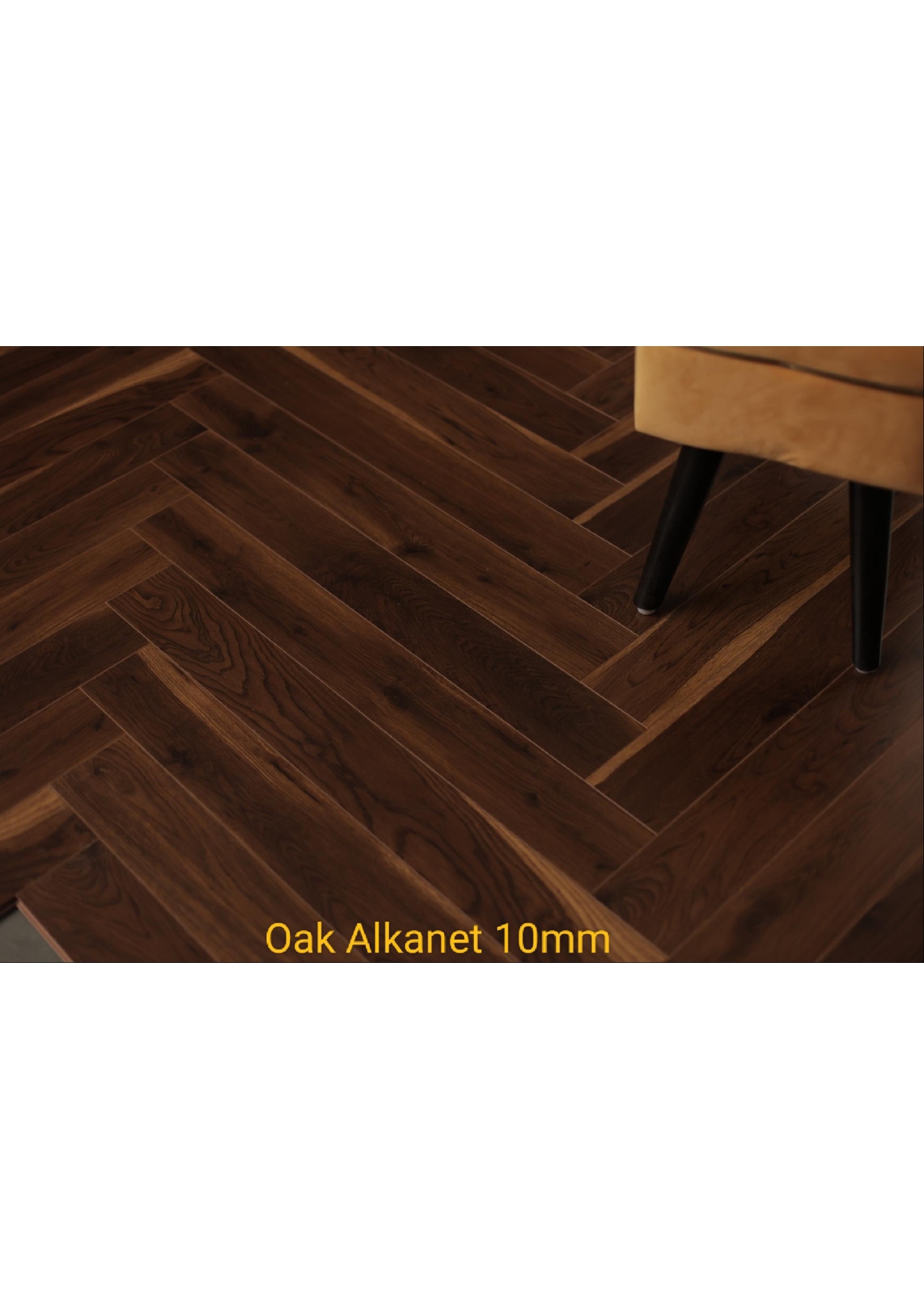 Oak Alkanet 10mm Kraft Herringbone Laminate Wooden Flooring