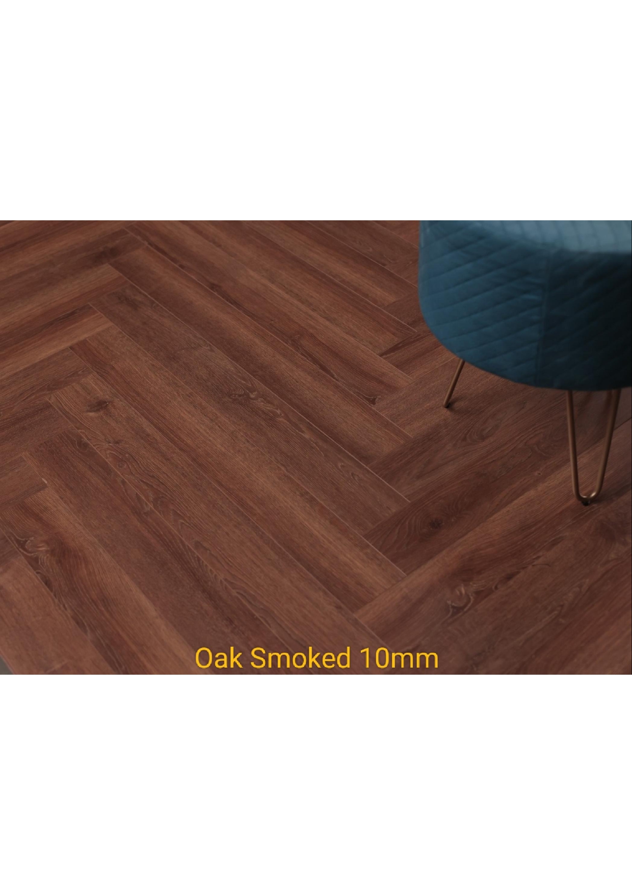 Oak Smoked 10mm Krraft Herringbone Laminate Wooden Flooring