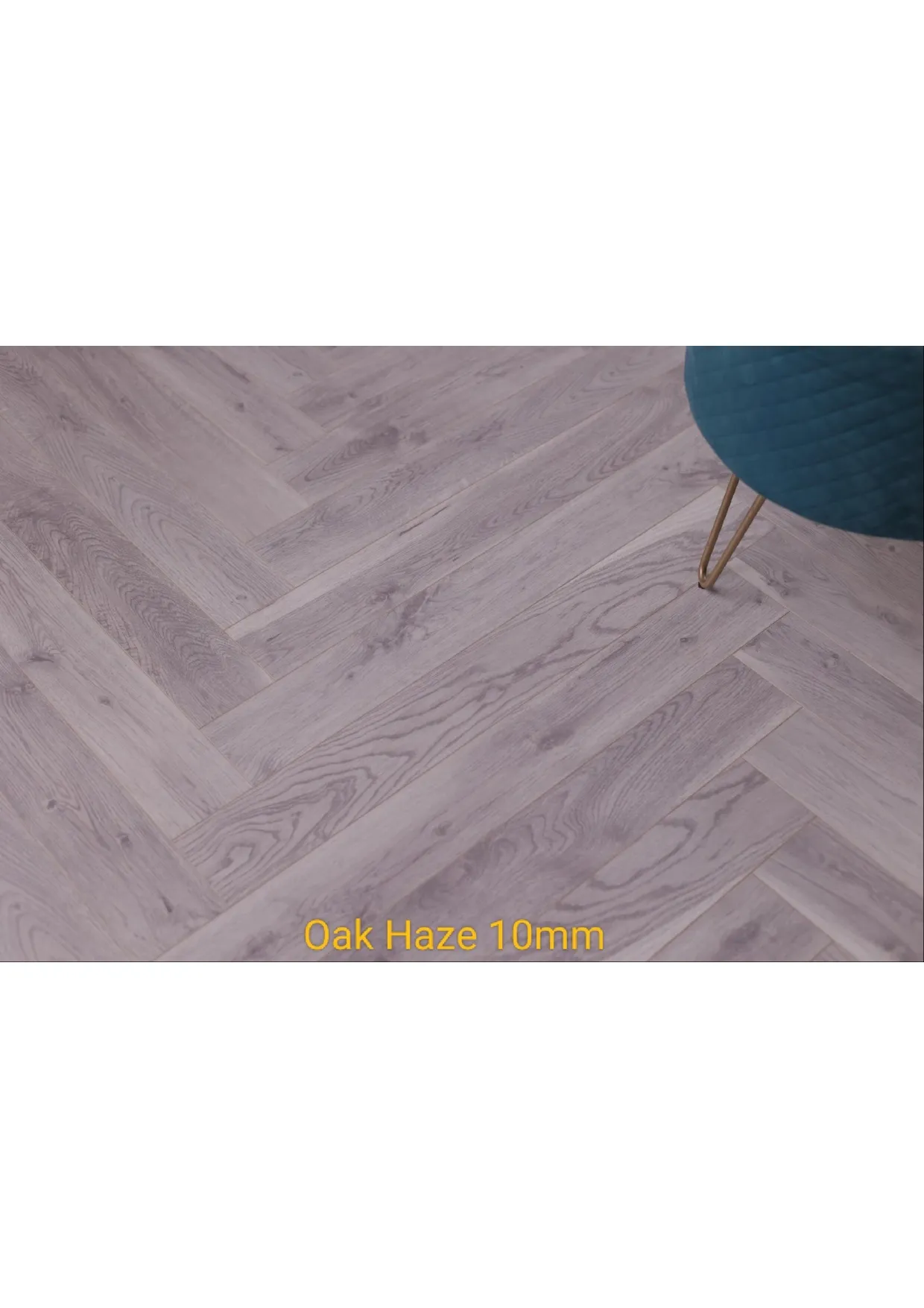 Oak Haze 10mm Krraft Herringbone Laminate Wooden Flooring