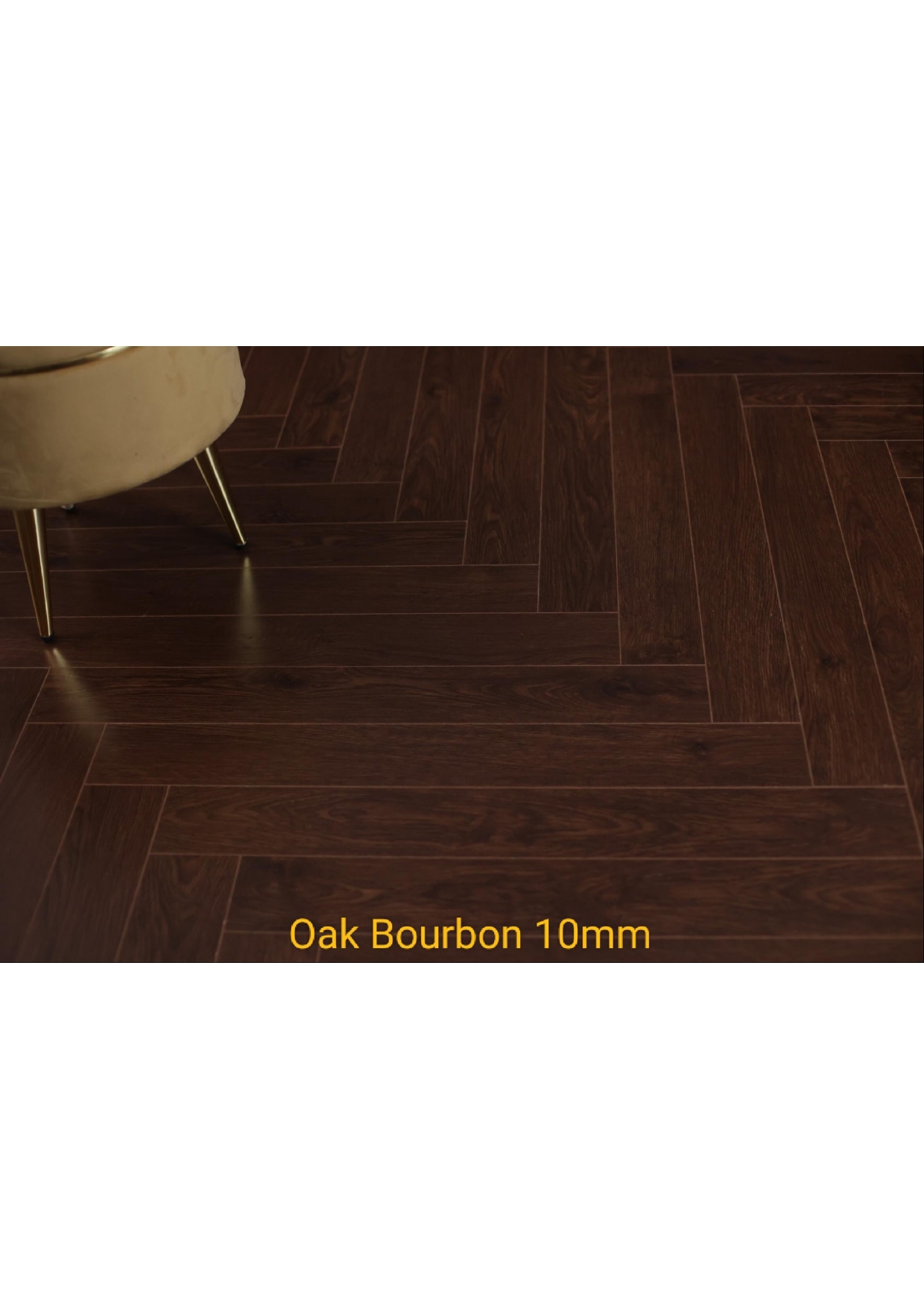 Oak Bourbon 10mm Krraft Herringbone Laminate Wooden Flooring