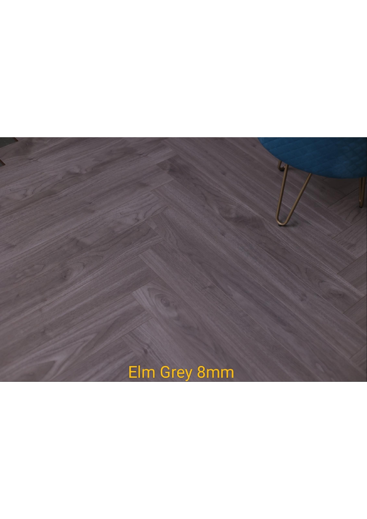 Elm Grey 8mm Krraft Herringbone Laminate Wooden Flooring