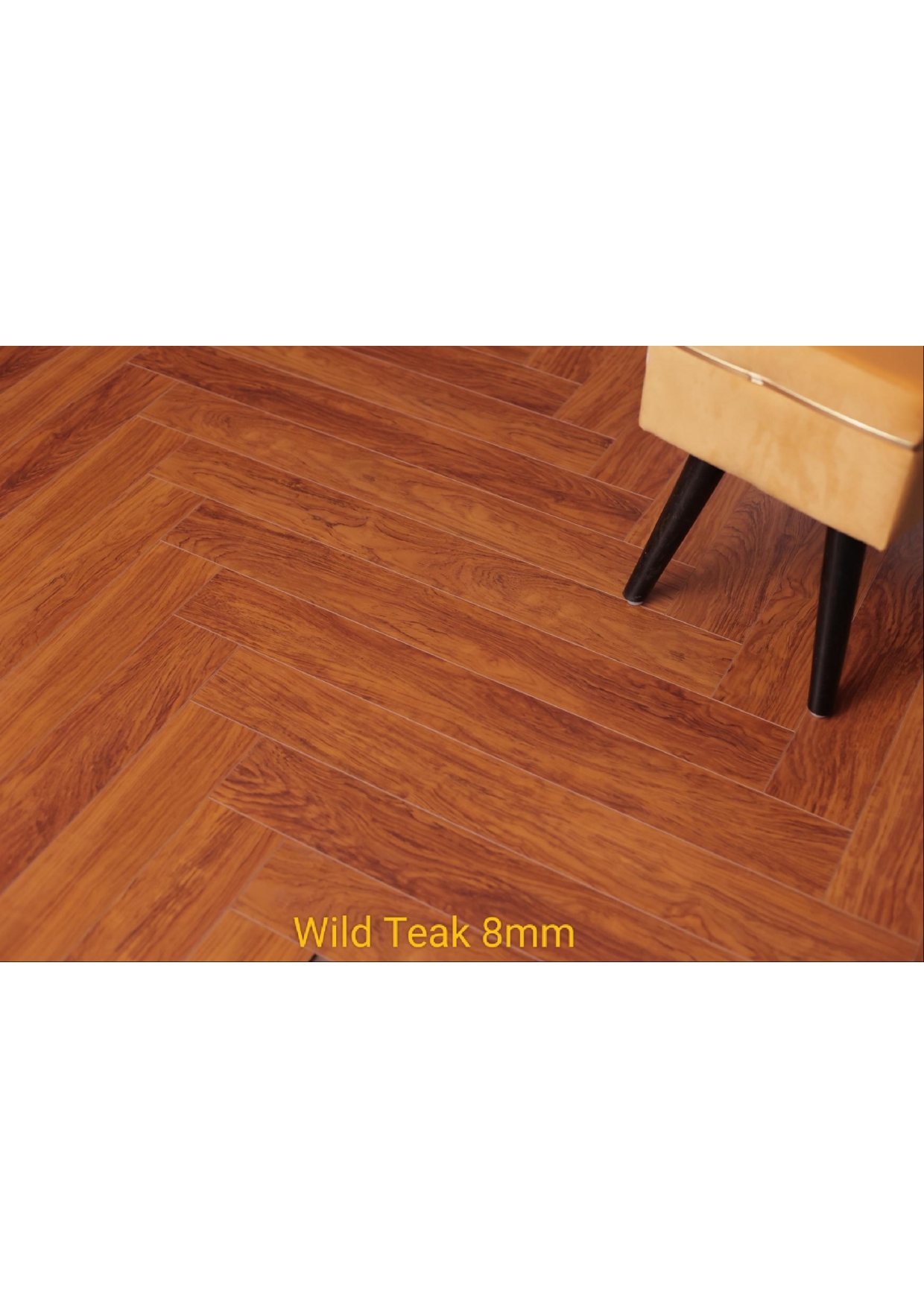 Wild Teak 8mm Krraft Herringbone Laminate Wooden Flooring