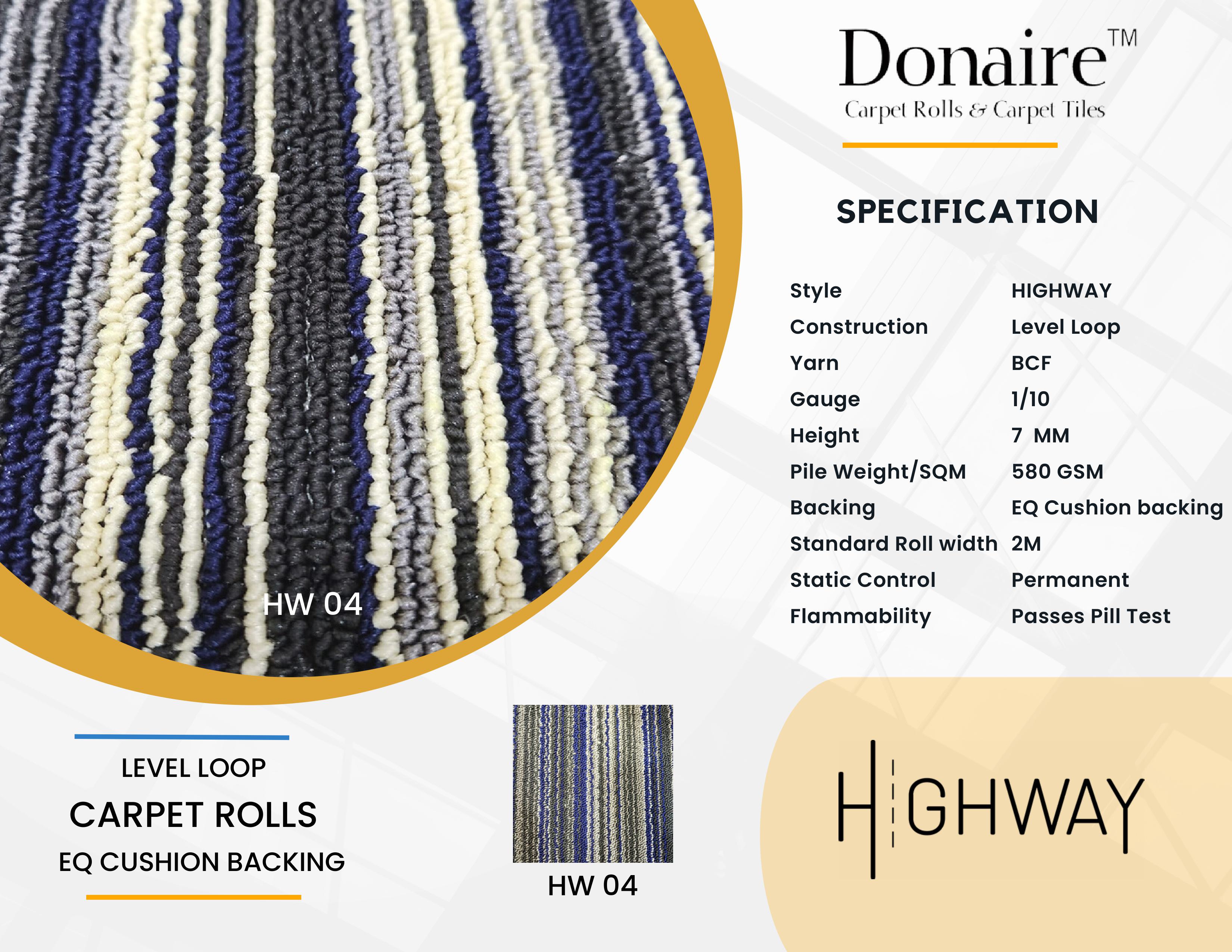 HW 04 Highway Carpet Rolls - Durable & Stylish