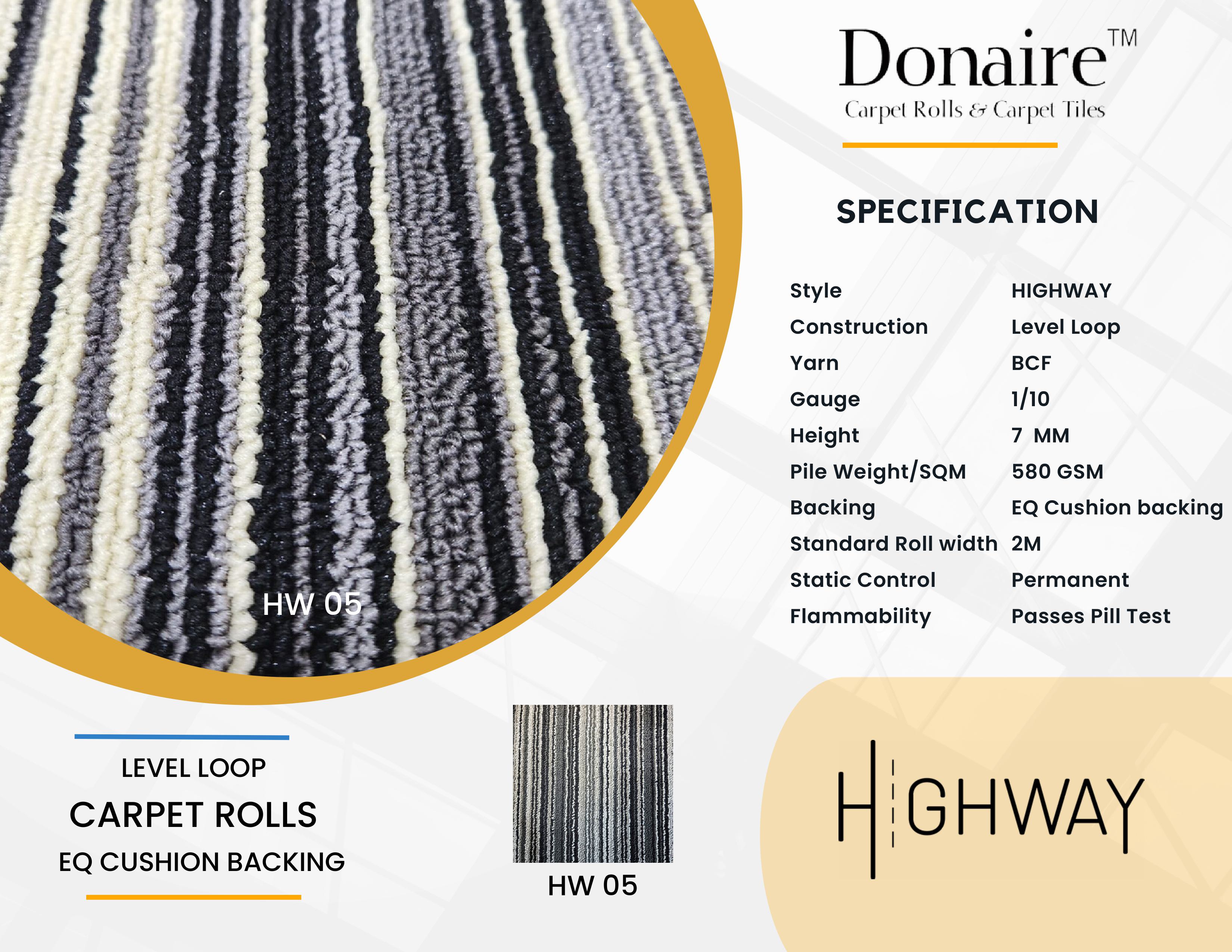 HW 05 Highway Carpet Rolls – Durable & Stylish