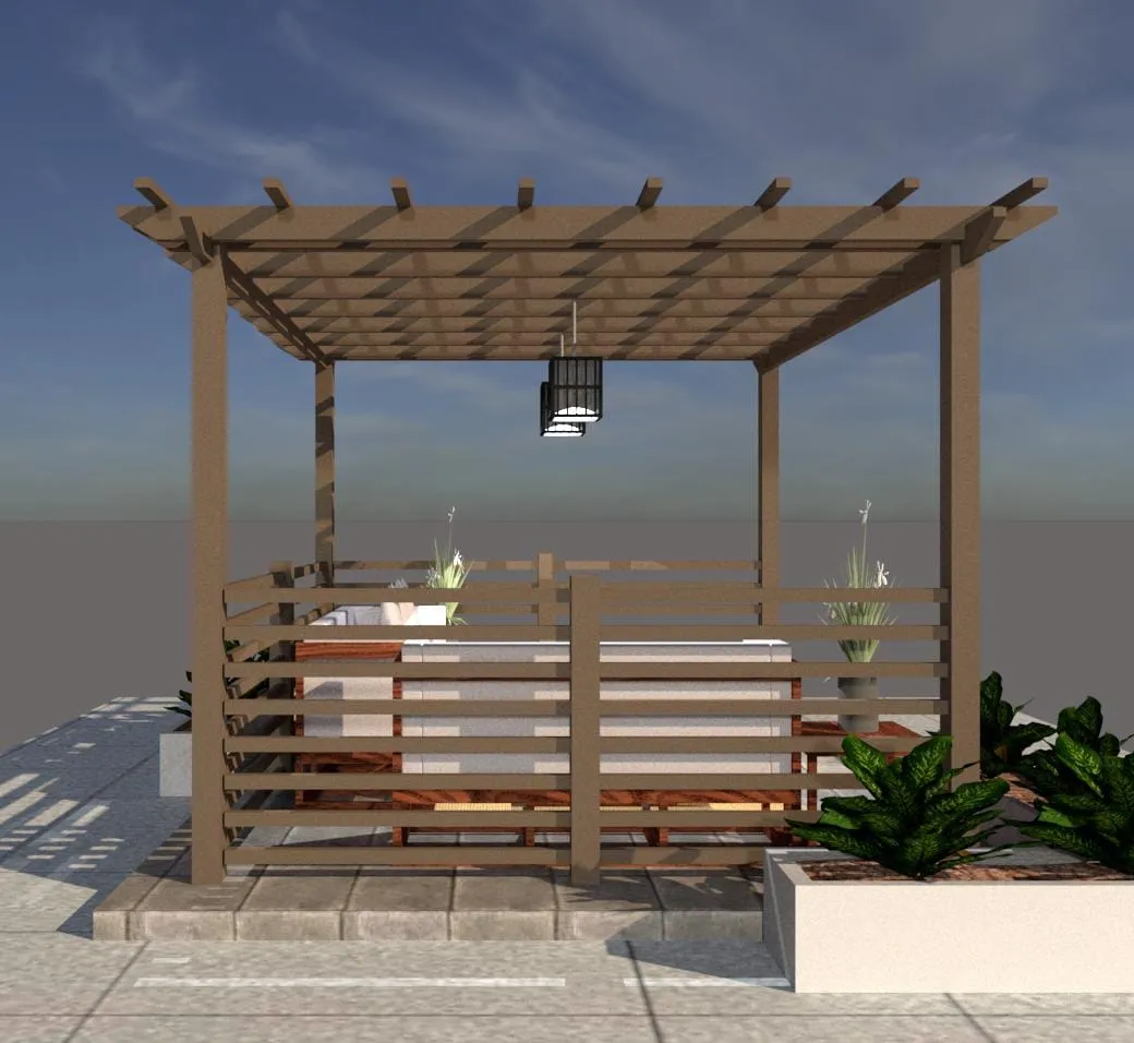 3D-14 Pergola | Modern Outdoor Structure for Stylish Spaces