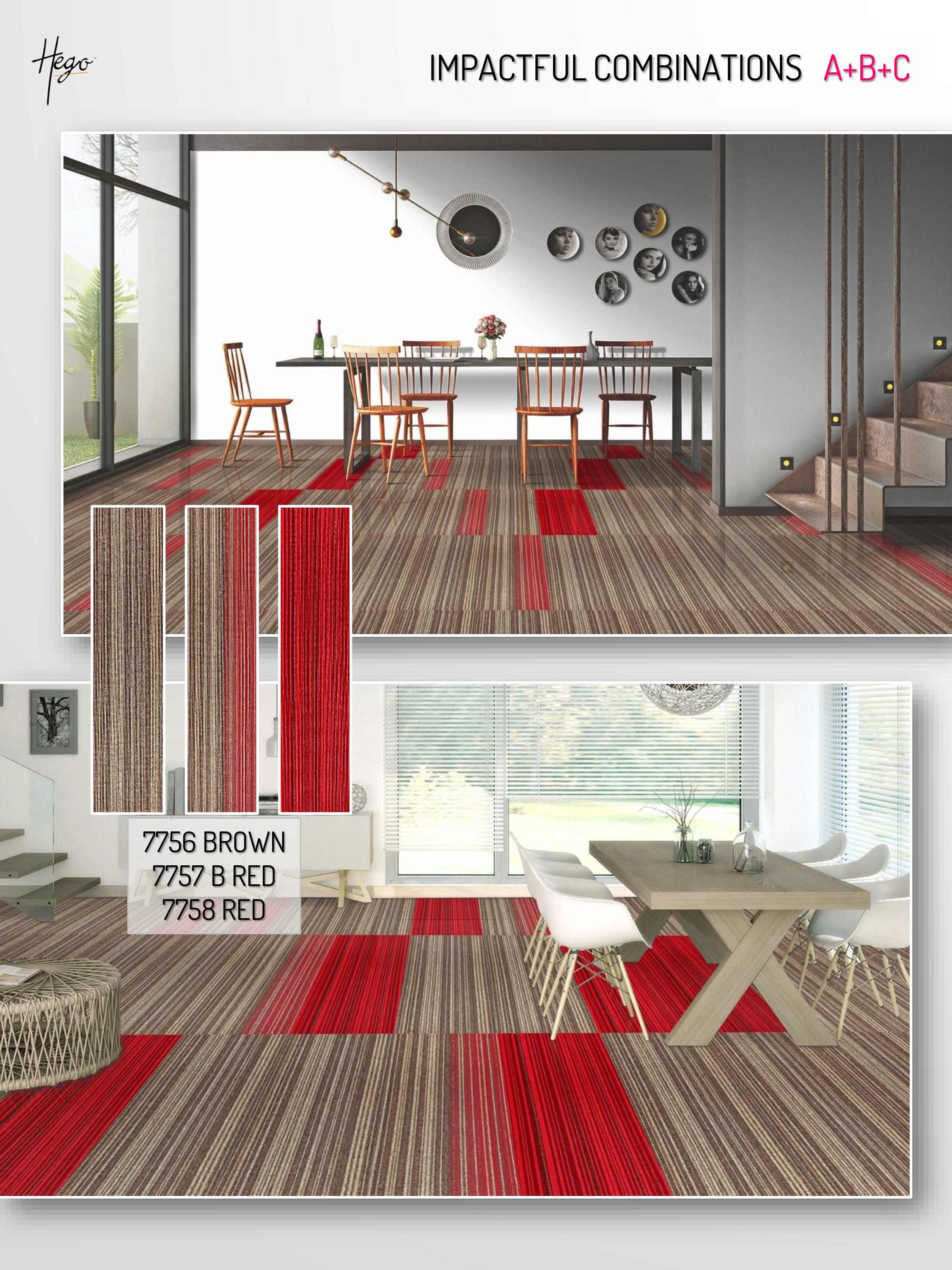 Impact Carpet Tile Brown & Red – Durable Flooring Option