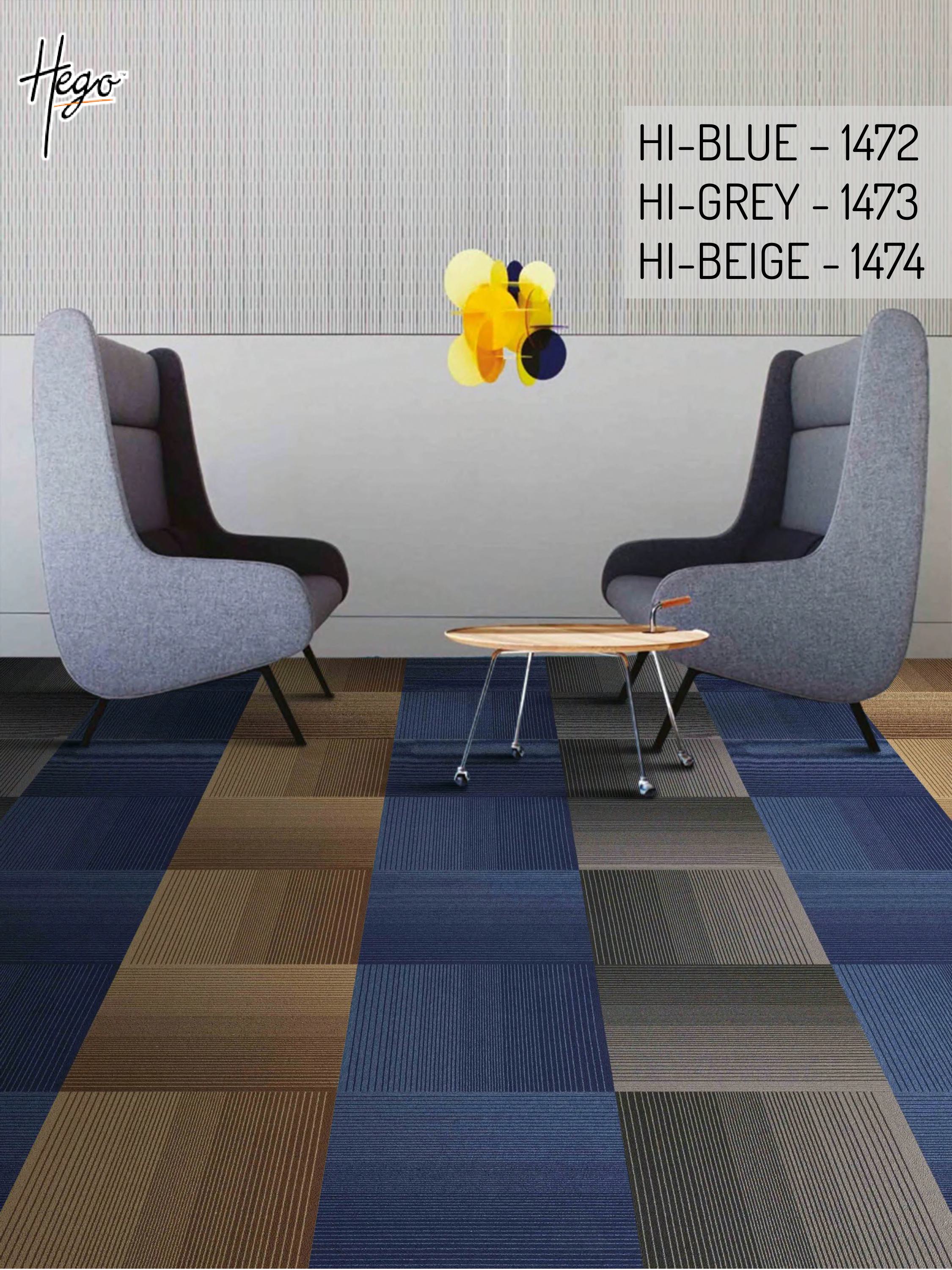 Interline Carpet Tiles - Hi-Blue, Hi-Grey, Hi-Beige