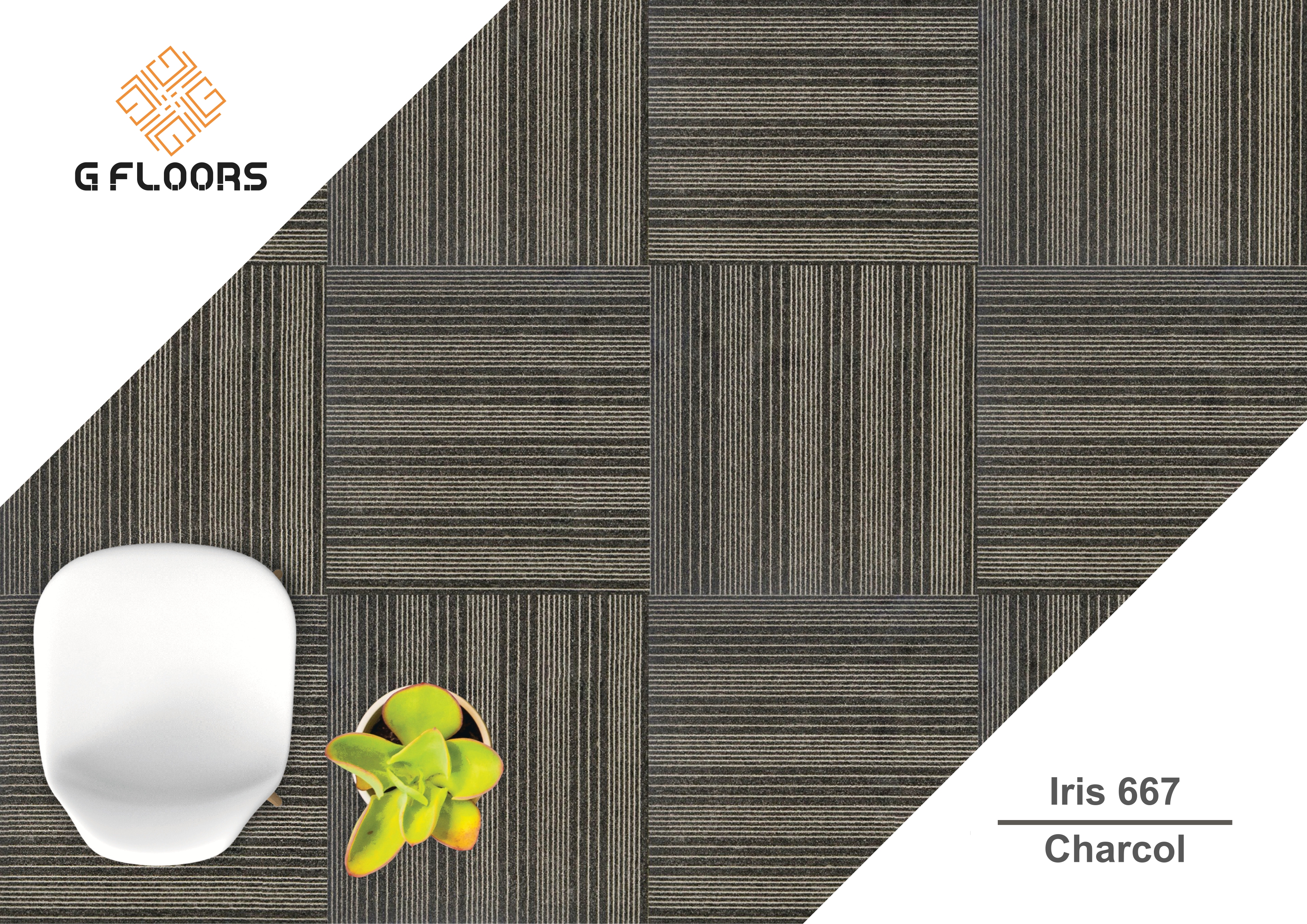 IRIS Carpet Tile 667 - Charcoal