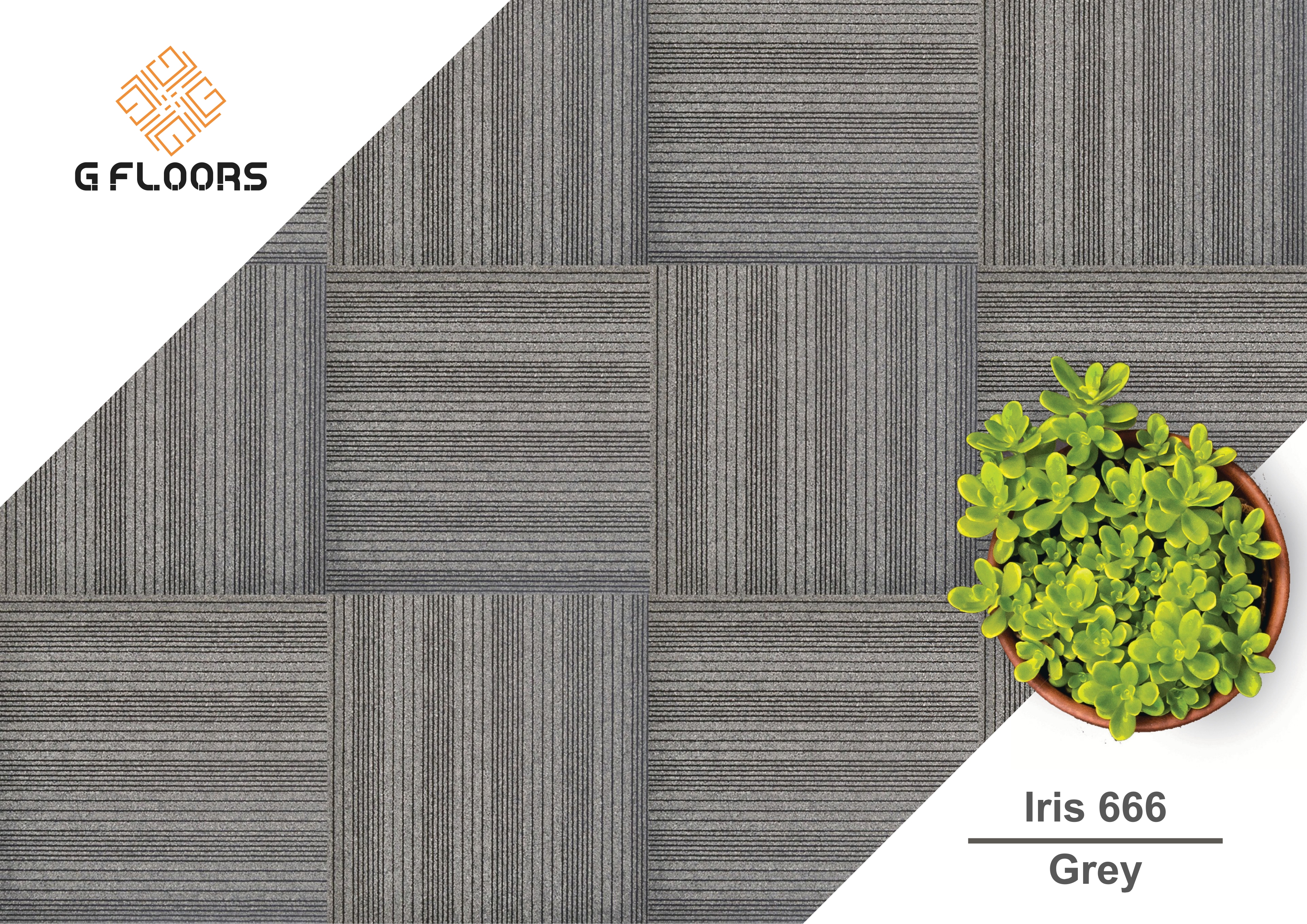 Iris Carpet Tile 666 - Grey, Durable & Stylish Flooring