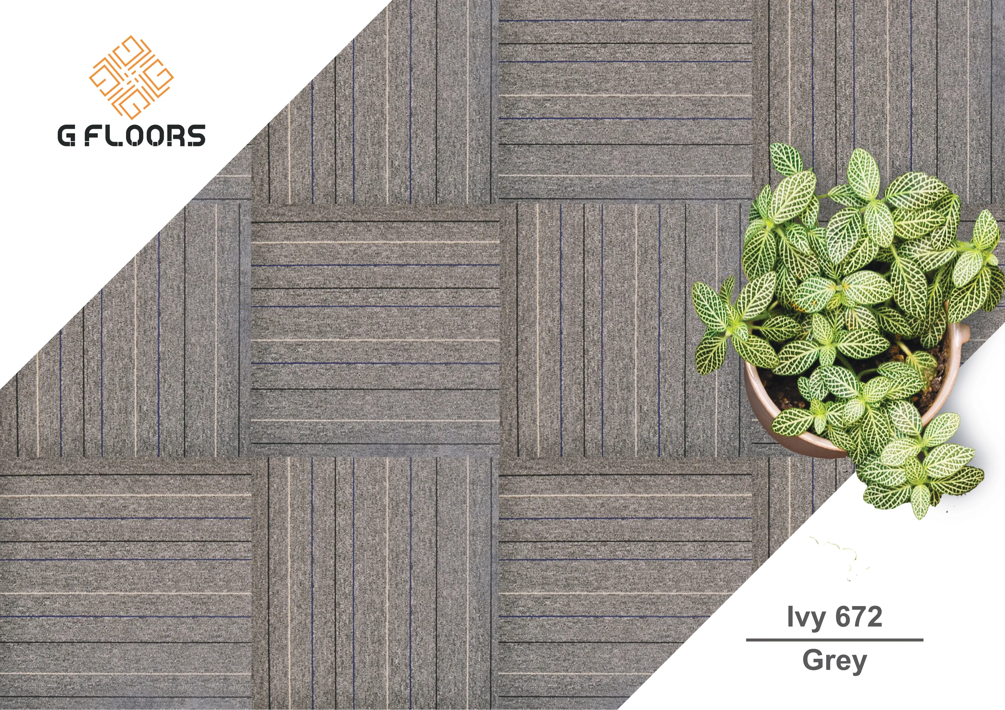 IVY 6712 Grey Gfloors Carpet Tile - Durable & Stylish