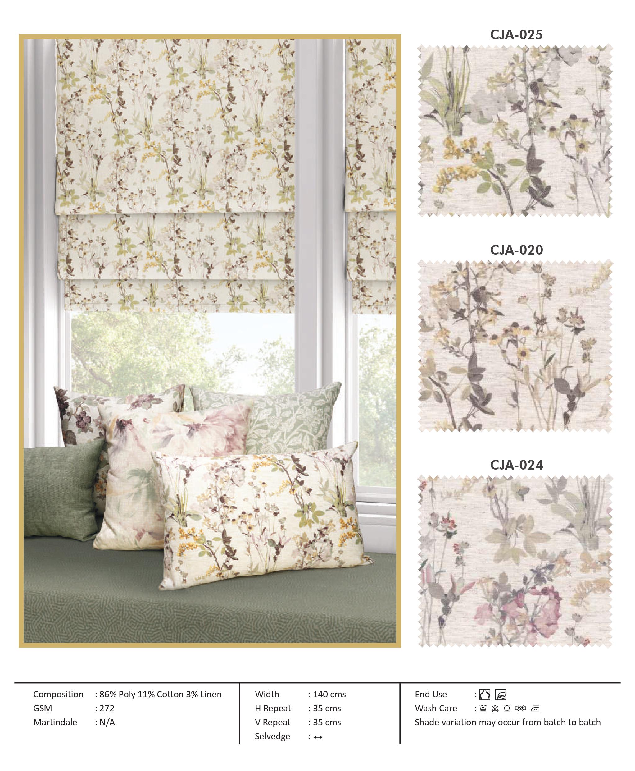 Jardin CJA-025 Printed Curtain Fabric