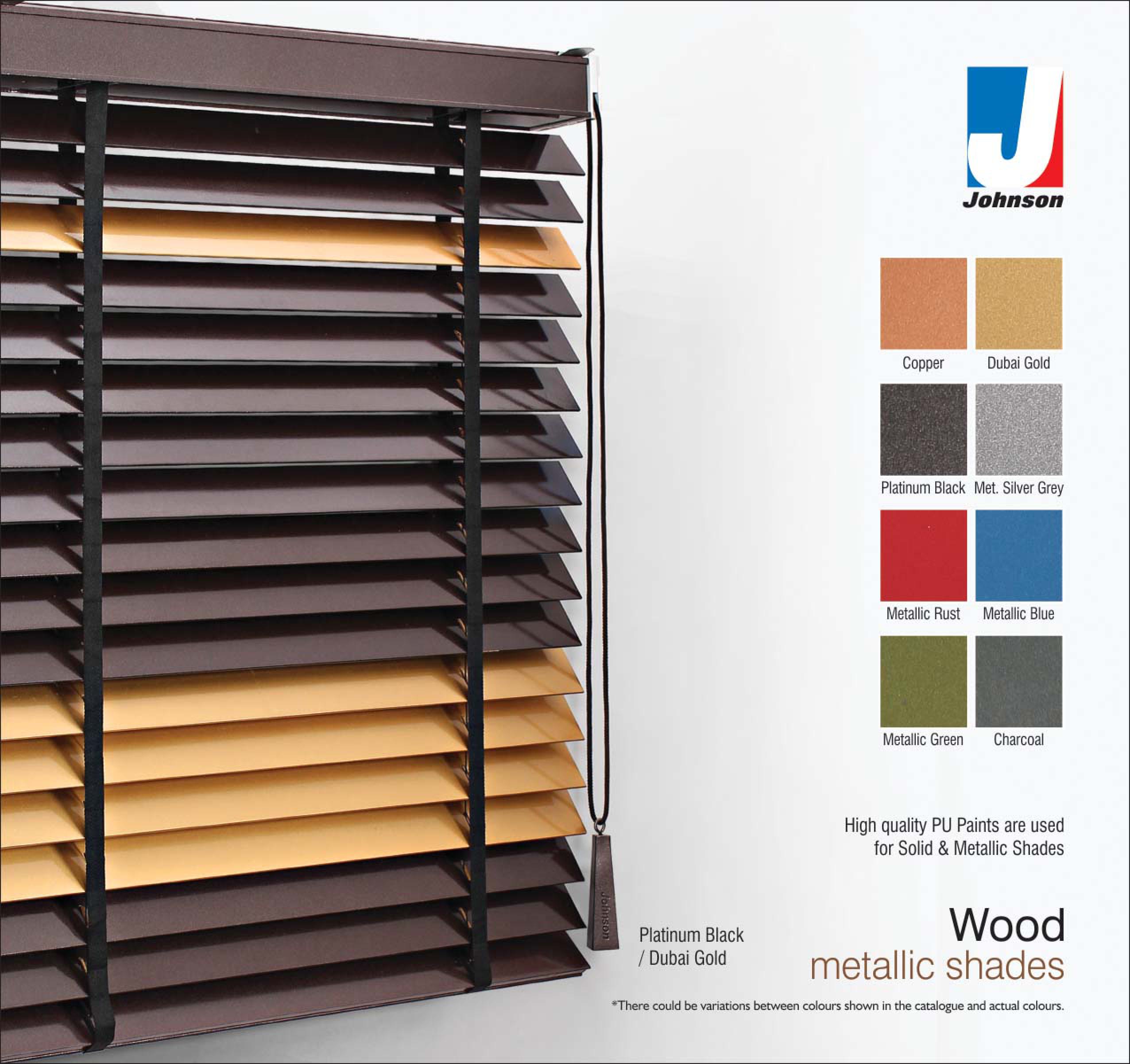 Premium Wood Metallic Shades - Stylish & Durable Finish