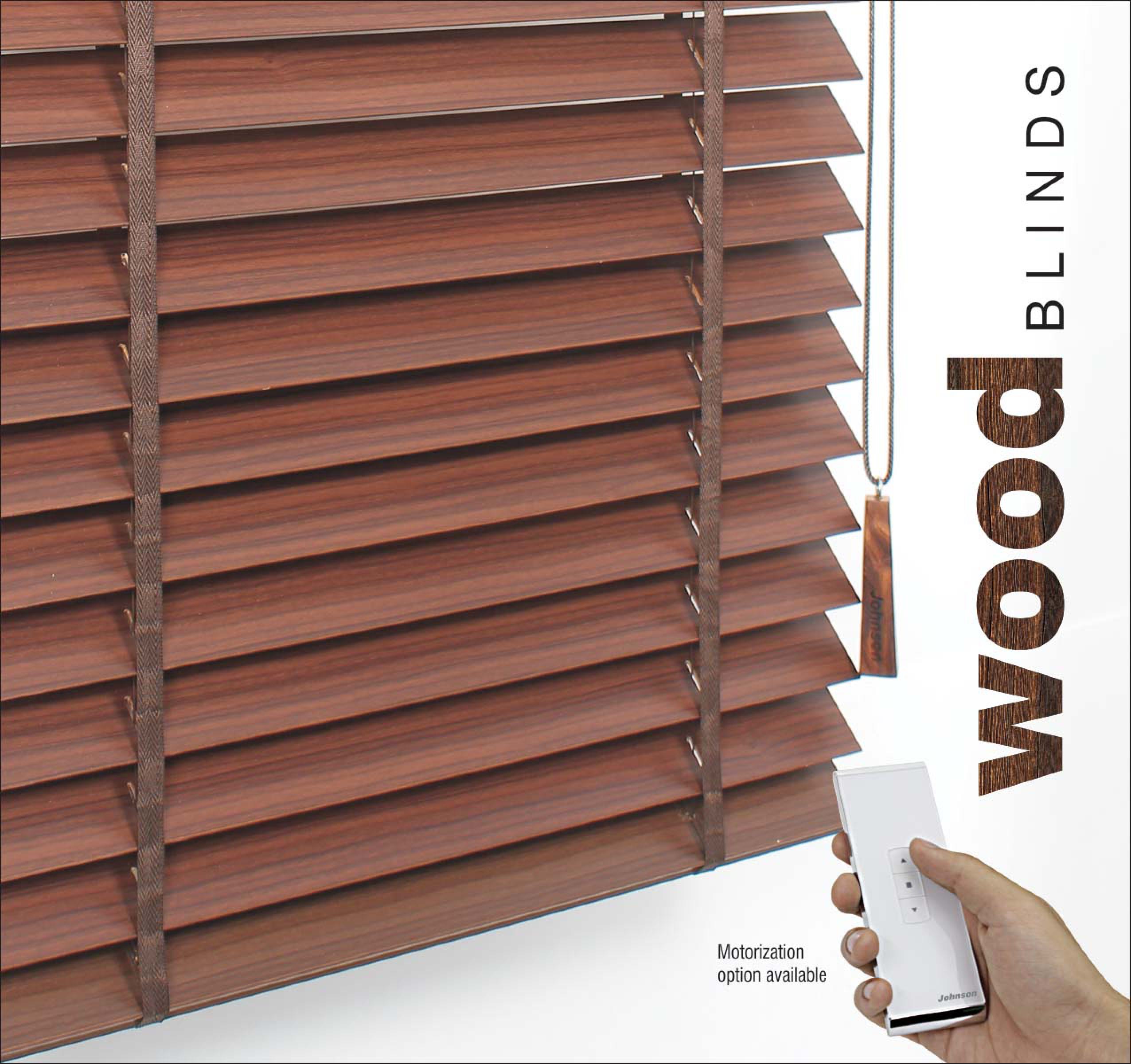 Stylish Motorized Roman Wooden Blinds - Elegant & Convenient