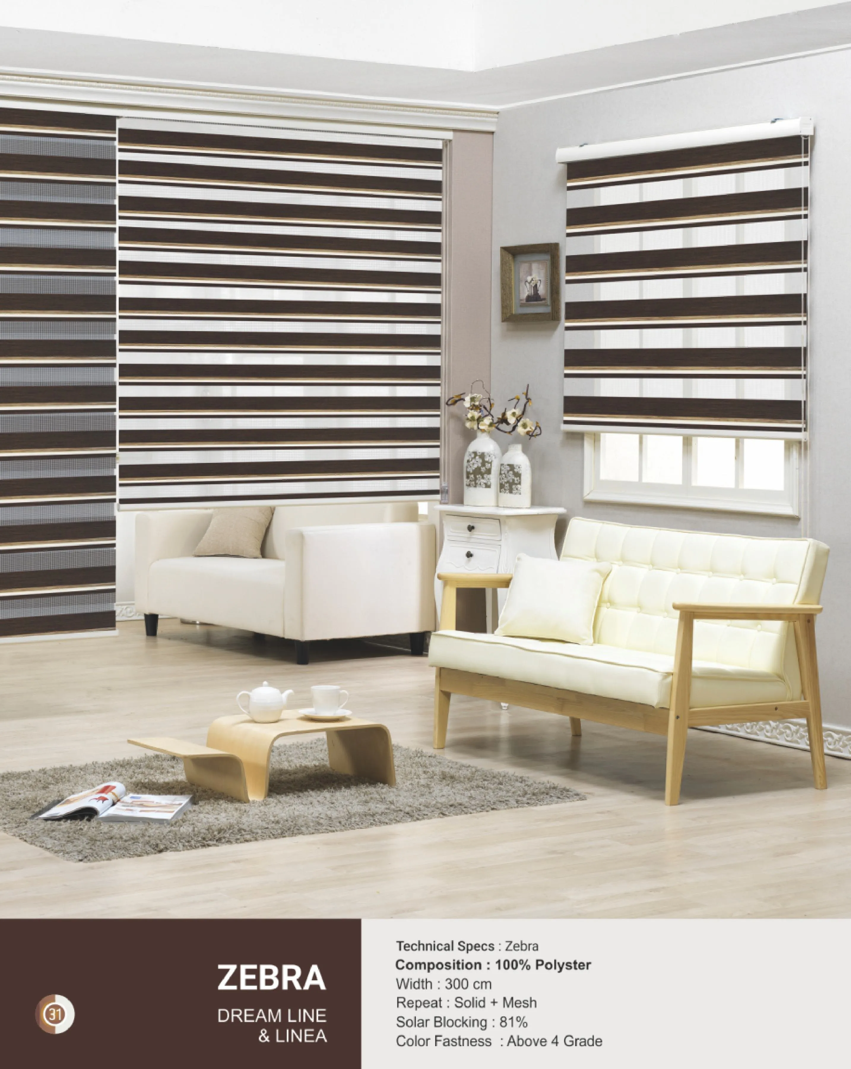 Zebra Dream Line & Linea Blackout Curtains