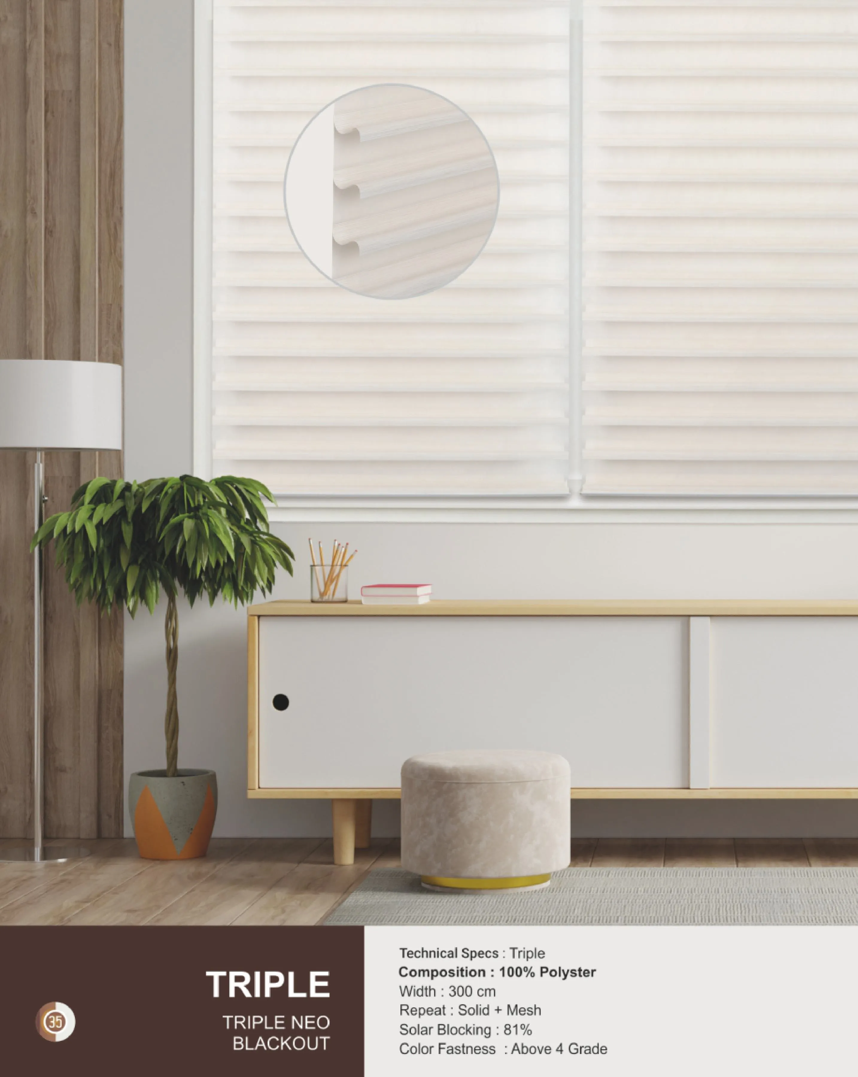 Zebra Tripple Neo Blackout Curtains - Stylish & Functional