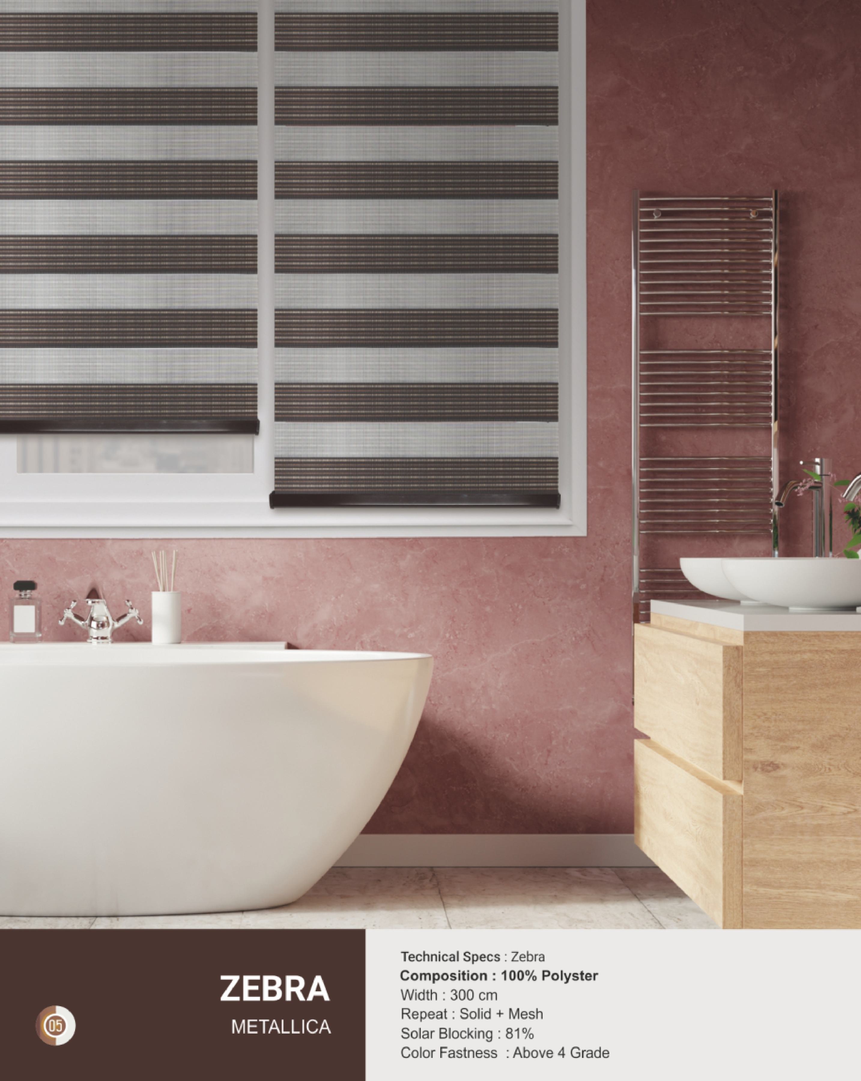 Zebra Metallica Blackout Roller Blinds - Stylish & Functional