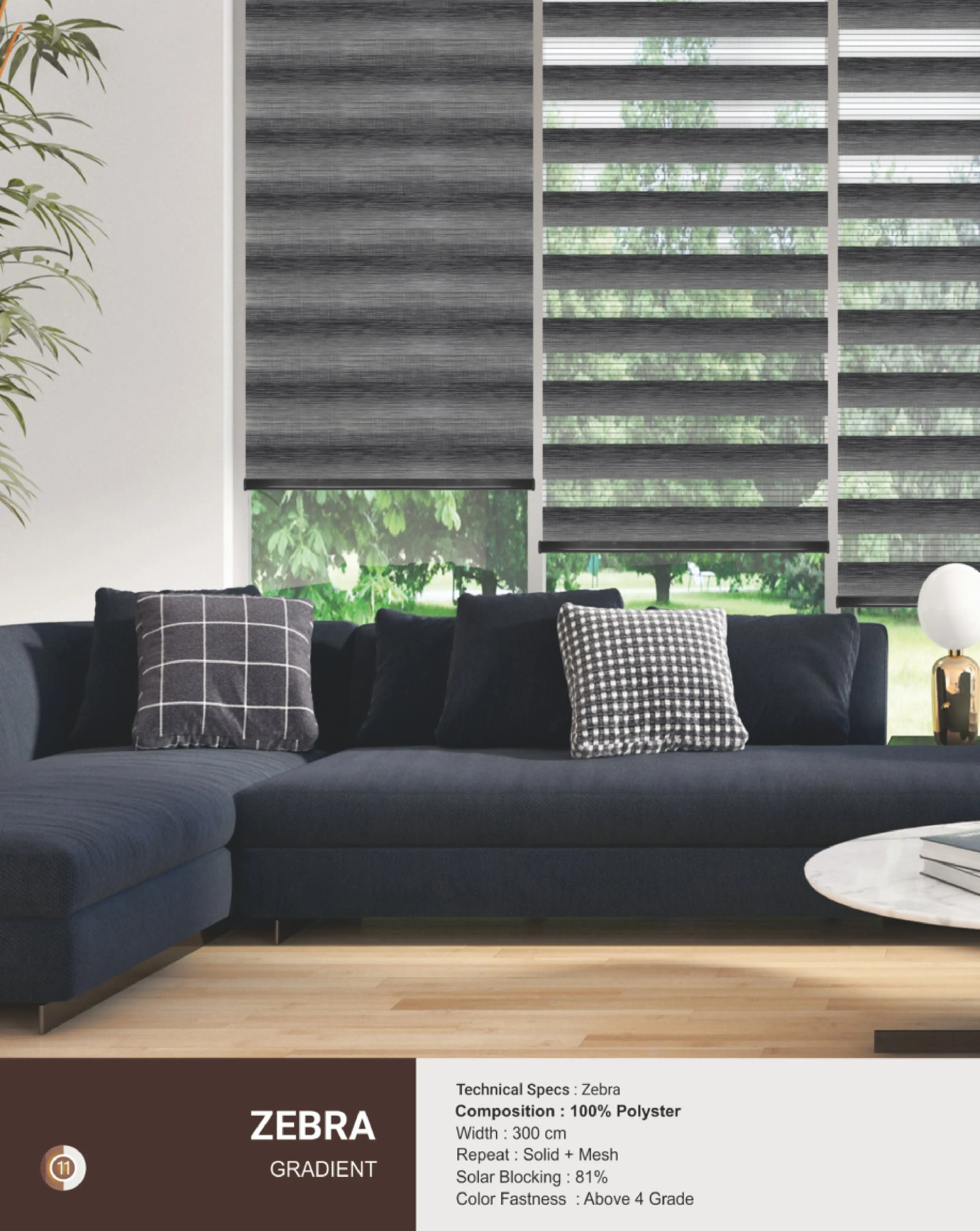 Zebra Gradient Blackout Curtains – Stylish Light Control
