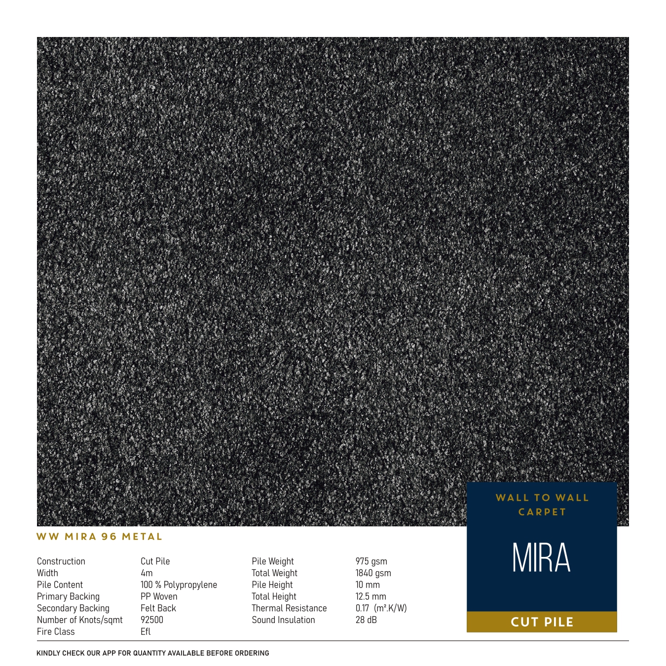 WW Mira Metal 96 Carpet Tile – Stylish & Durable