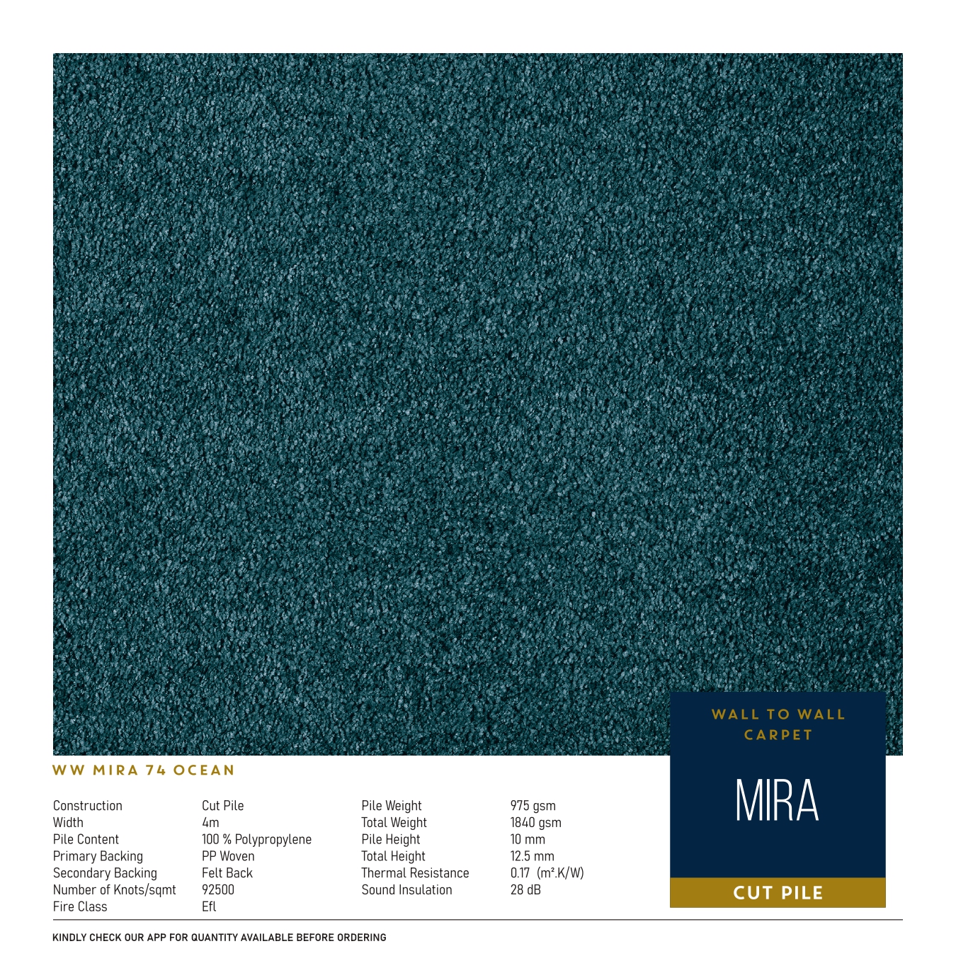 WW Mira Ocean 74 Carpet Tile – Stylish & Durable