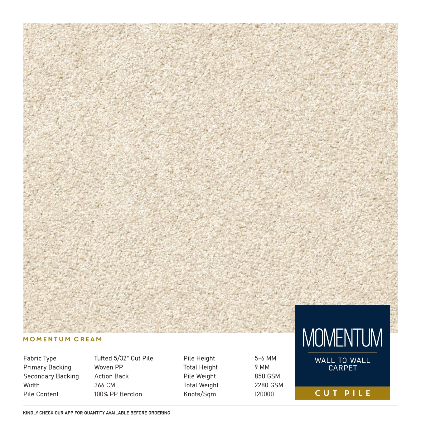 Momentum Cream Divine Carpet Tile - Elegant & Durable Flooring