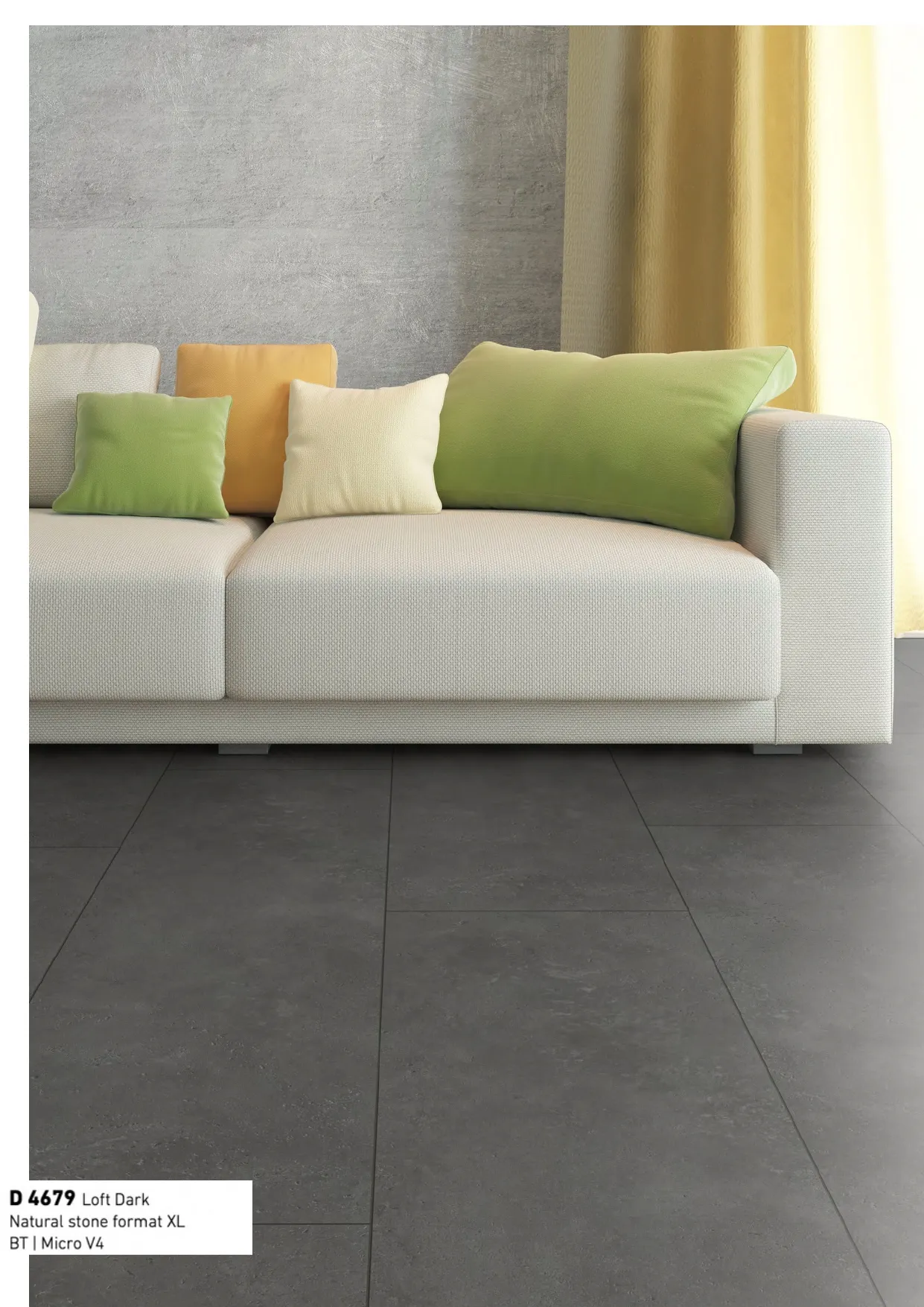 D4679  Loft Dark Natural Stone Format Kronotex Laminate Wooden Flooring