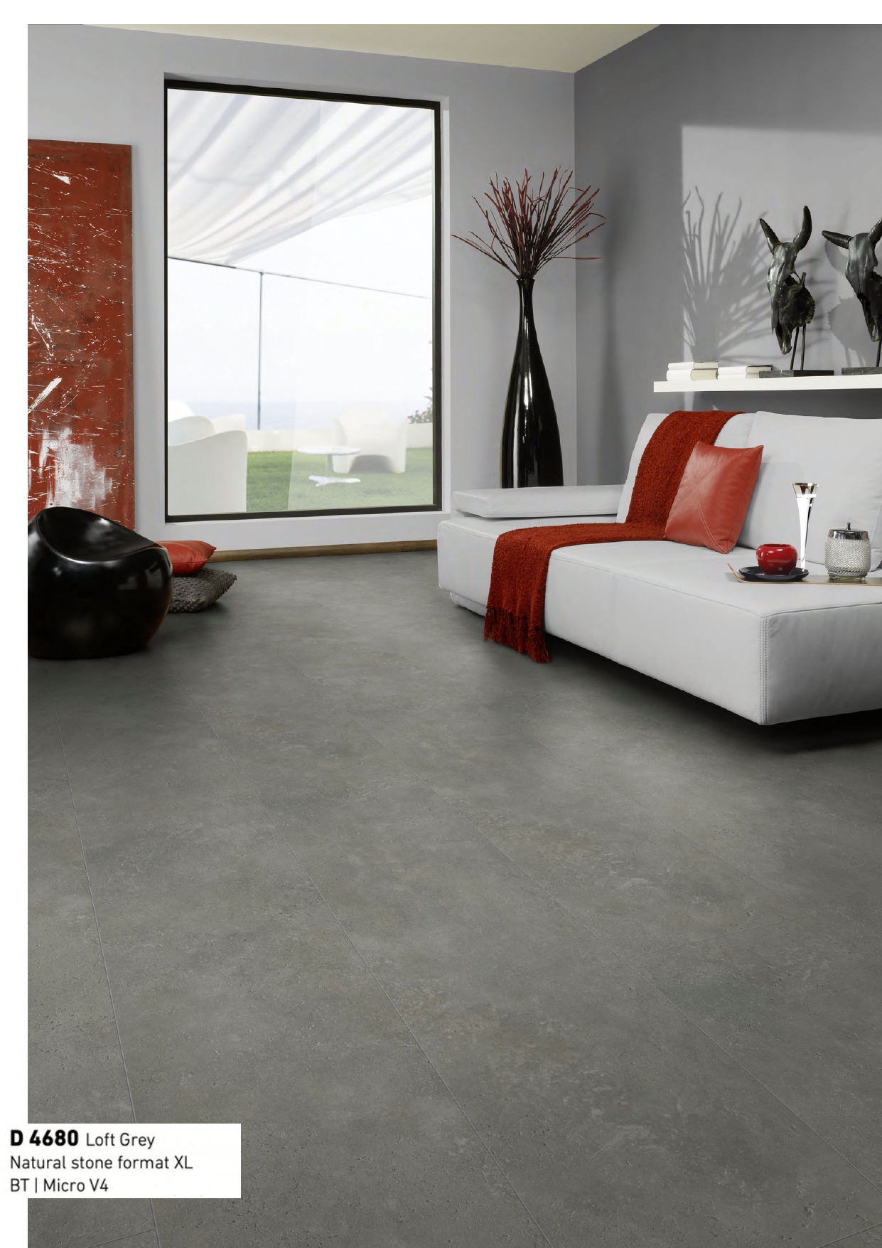 D4680  Loft Grey Natural Stone Format Kronotex Laminate Wooden Flooring