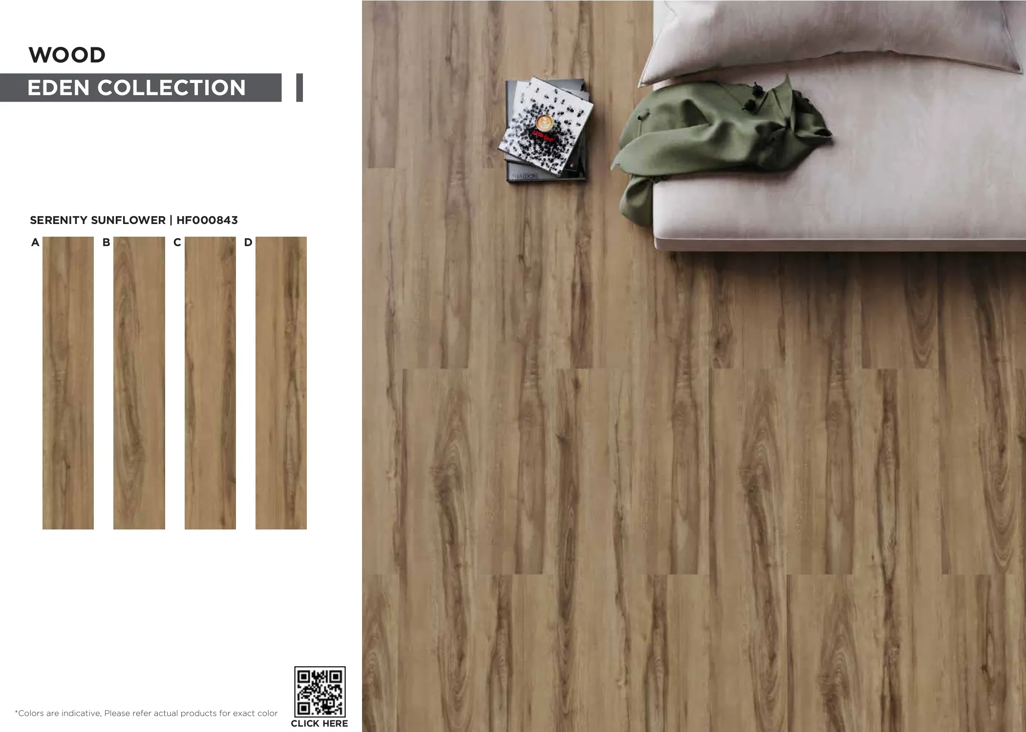 Eden Serenity Sunflower SPC Planks PVC Flooring