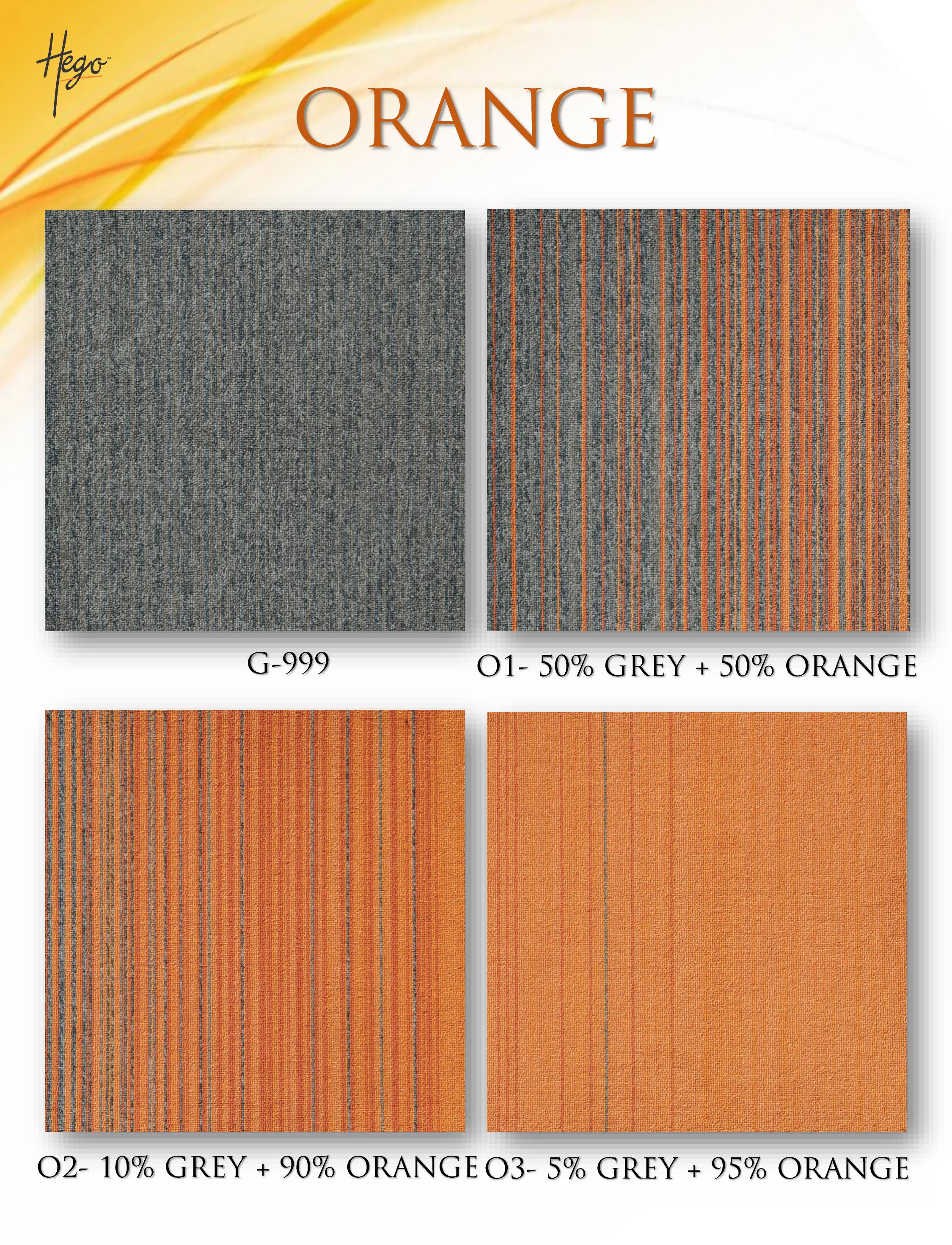 New Sky Carpet Tile G-999 Orange - Durable & Stylish