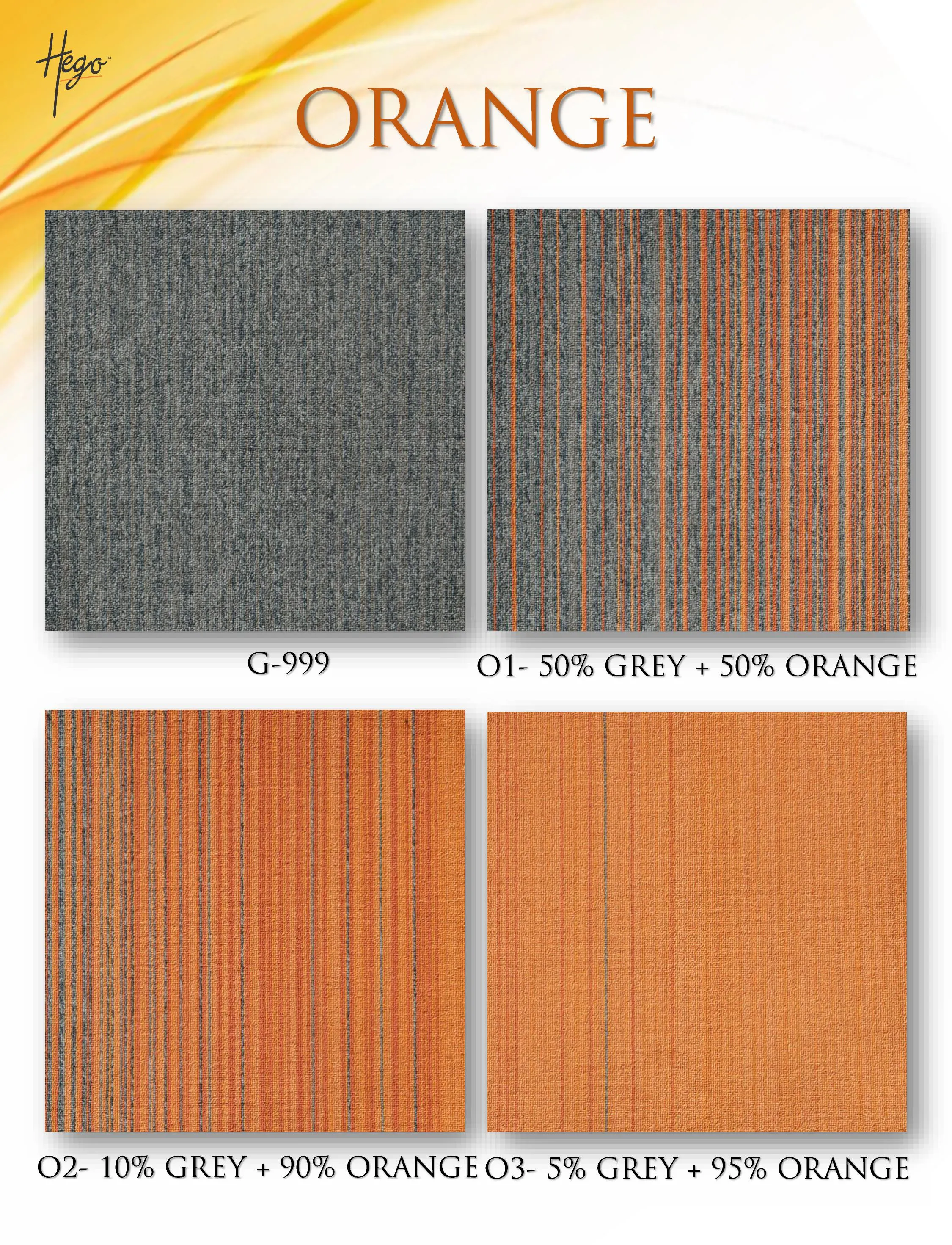 New Sky Carpet Tile G-999 Orange - Durable & Stylish