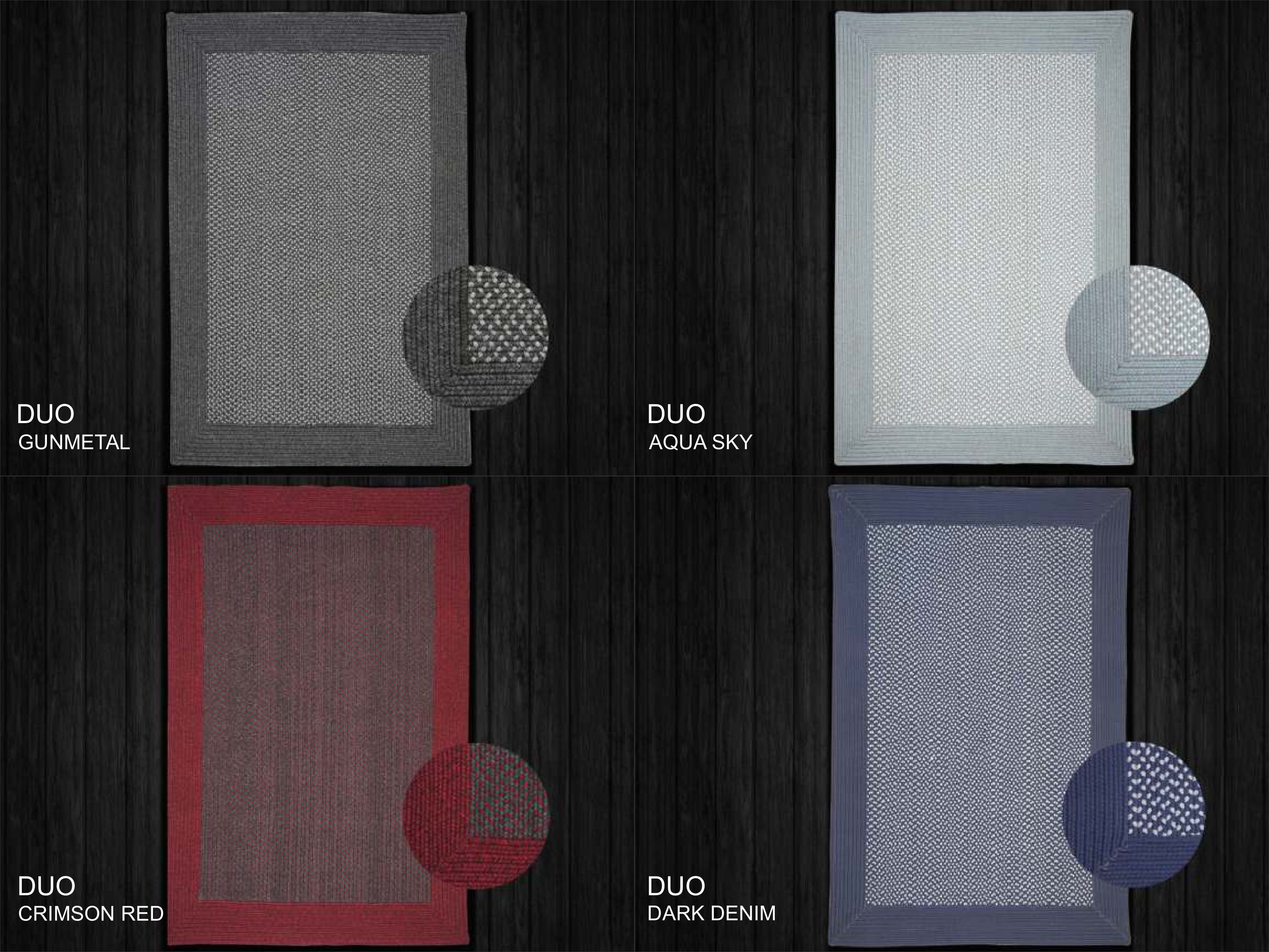 Duo Gunmetal Kazage Outdoor & Indoor Rugs - Elegant Design