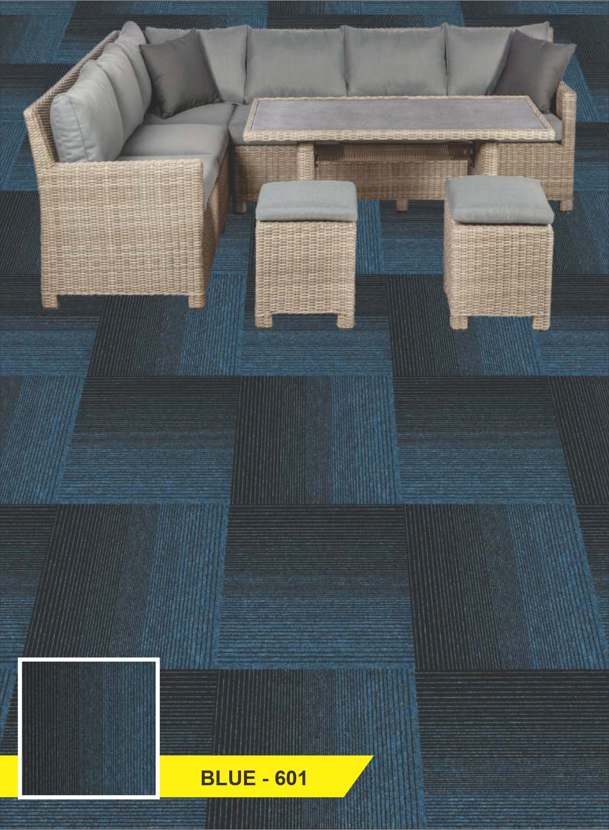 Orchid Carpet Tile Blue-601 – Stylish & Durable Flooring