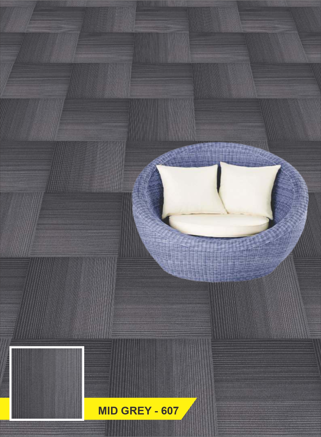 Orchid Carpet Tile Mid-Grey 607 – Stylish & Durable